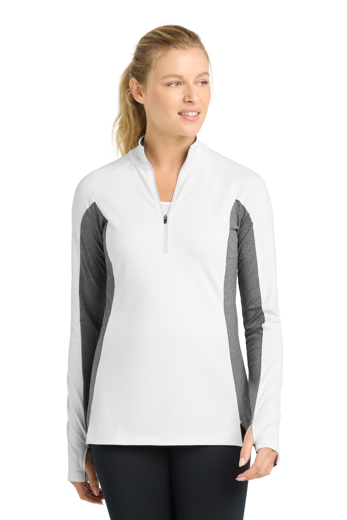 Sport-Tek ® Women's Sport-Wick ® Stretch Contrast 1/4-Zip Pullover. LST854 thumbnail 4