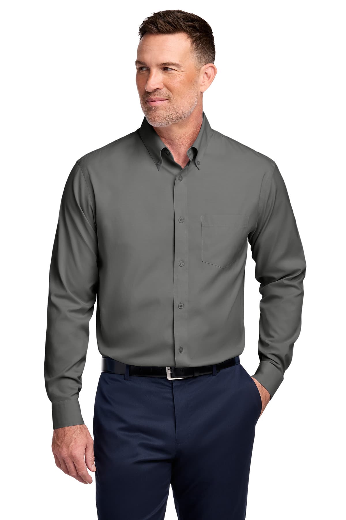 Brooks Brothers ® Wrinkle-Free Stretch Pinpoint Shirt BB18000 thumbnail 3