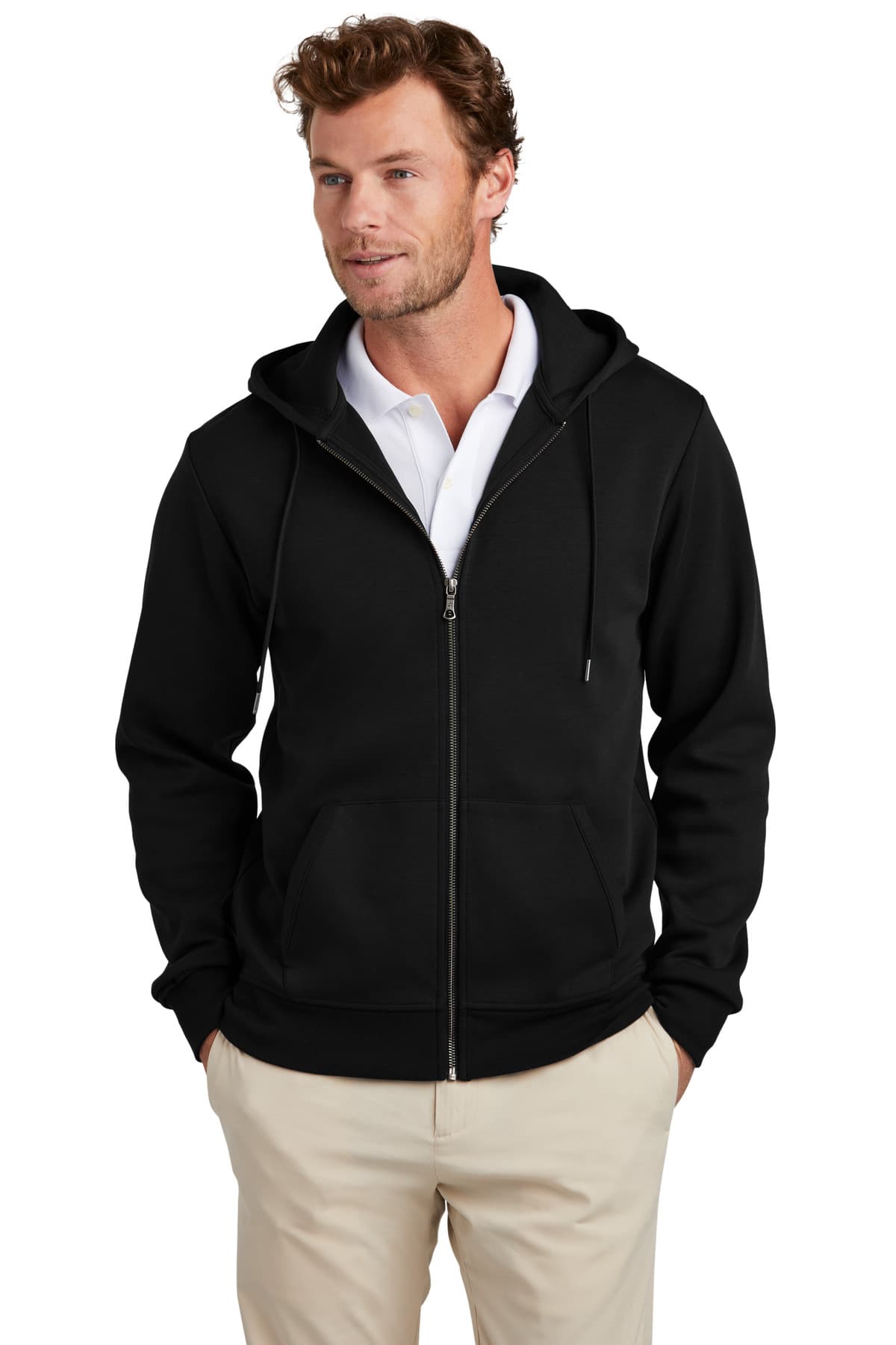 Brooks Brothers ® Double-Knit Full-Zip Hoodie BB18208 thumbnail 2
