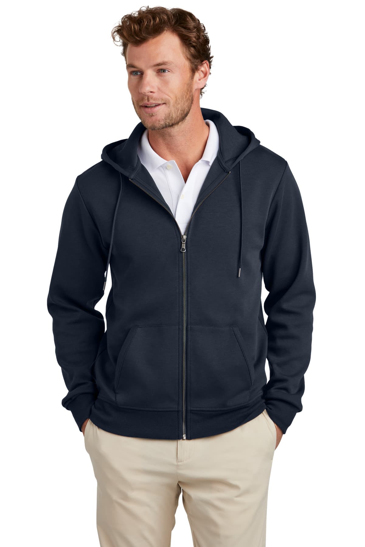 Brooks Brothers ® Double-Knit Full-Zip Hoodie BB18208 thumbnail 3