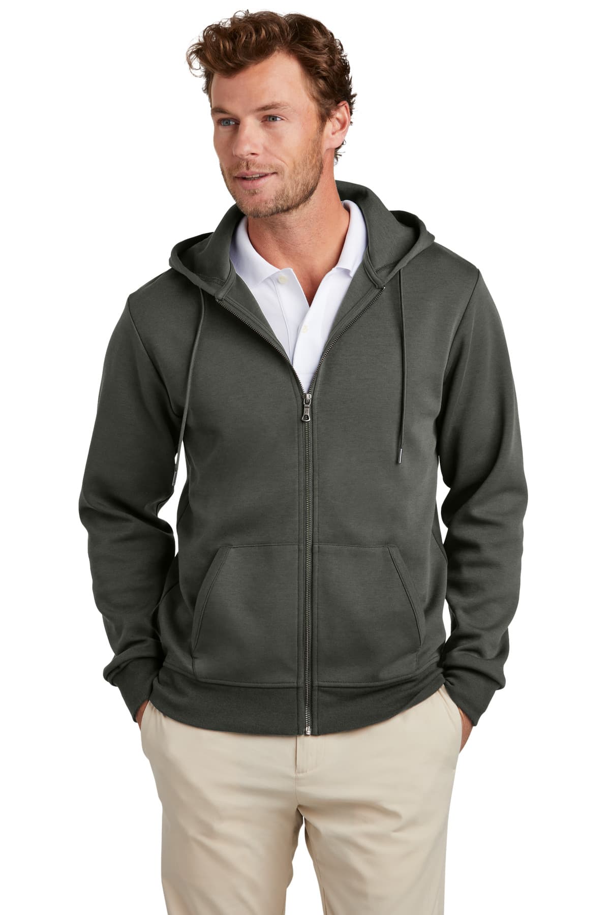 Brooks Brothers ® Double-Knit Full-Zip Hoodie BB18208 thumbnail 4