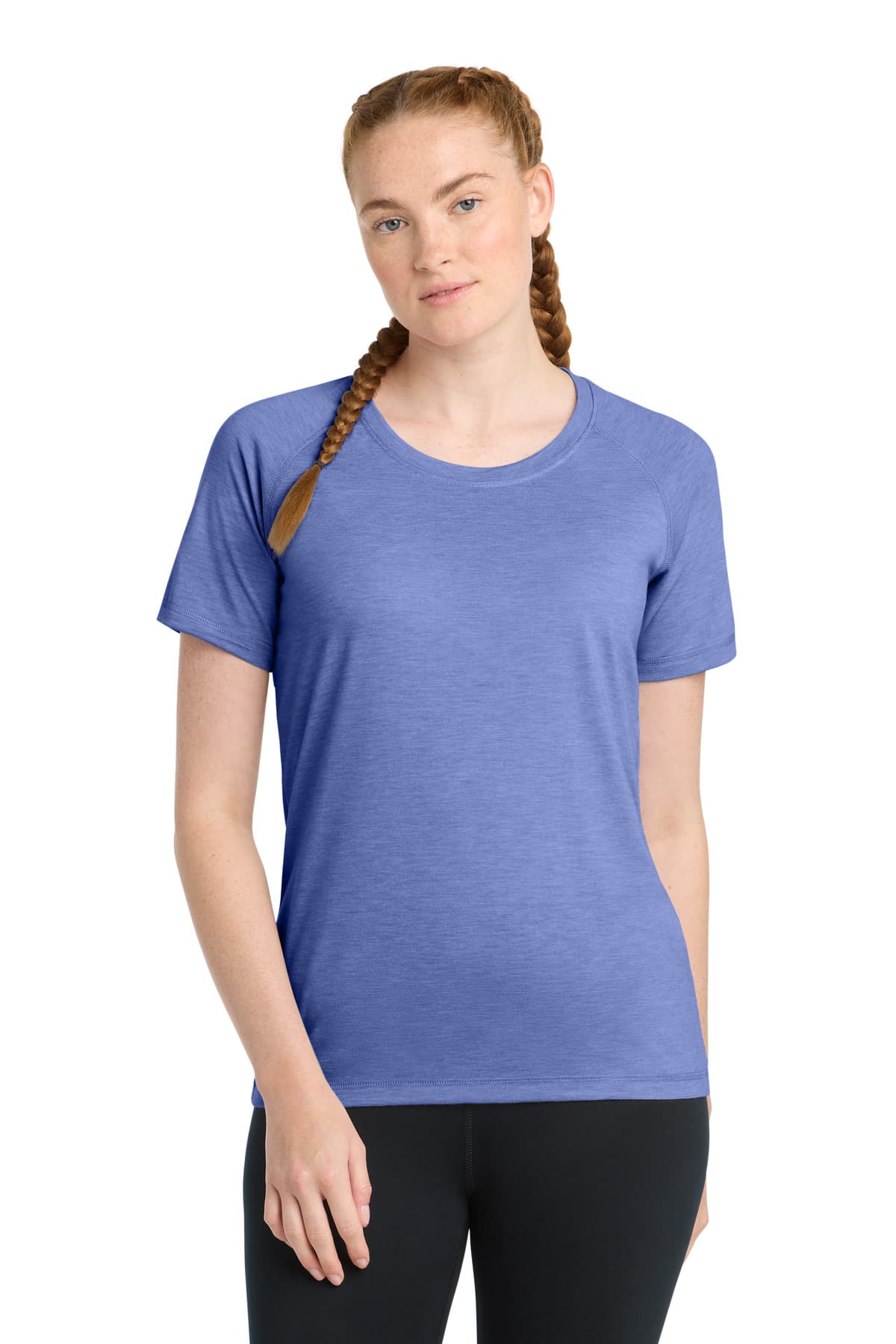 Sport-Tek ® Women's PosiCharge ® Tri-Blend Wicking Scoop Neck Raglan Tee. LST400 thumbnail 5
