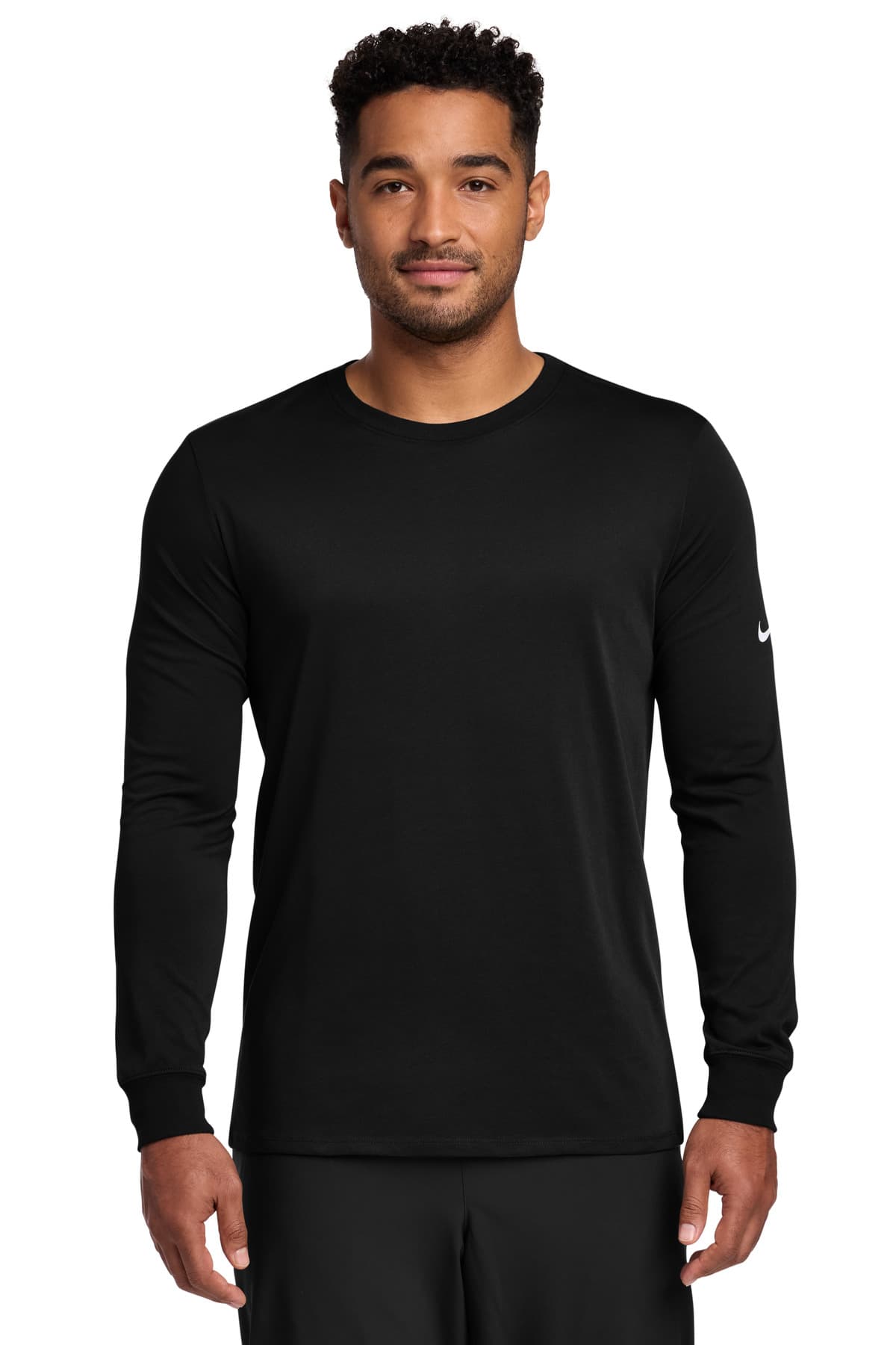 Nike Dri-FIT Cotton/Poly Long Sleeve Tee. NKBQ5230 thumbnail 2