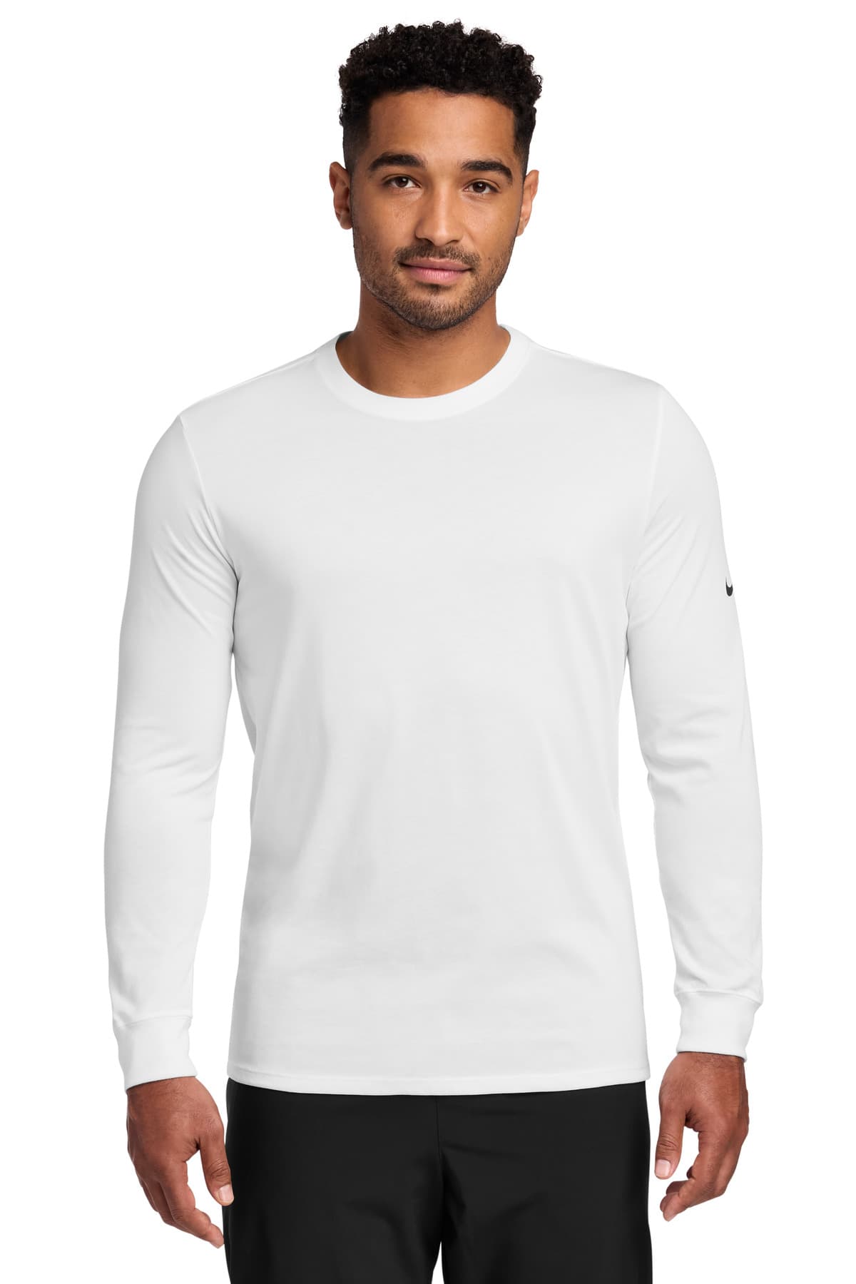 Nike Dri-FIT Cotton/Poly Long Sleeve Tee. NKBQ5230 thumbnail 5