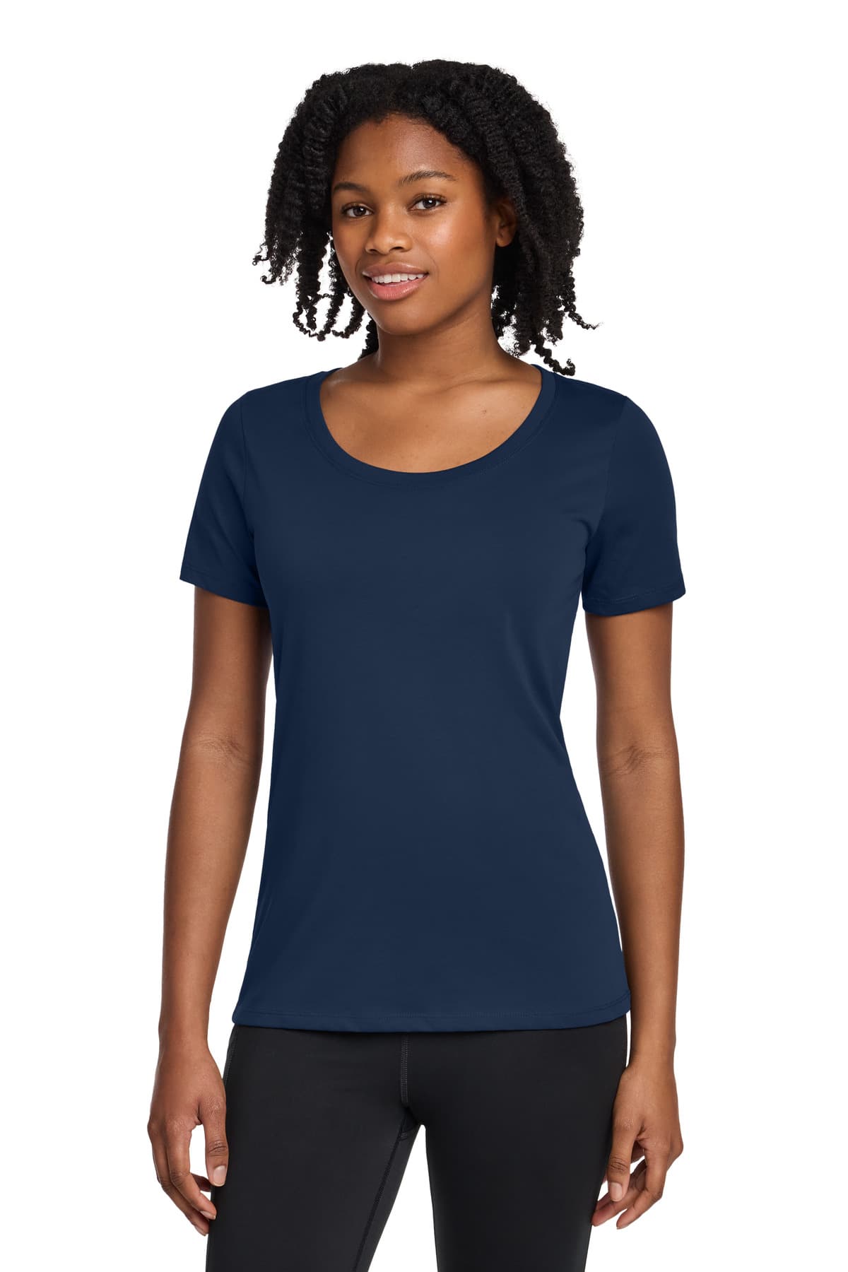 Nike Women's Dri-FIT Cotton/Poly Scoop Neck Tee. NKBQ5234 thumbnail 3