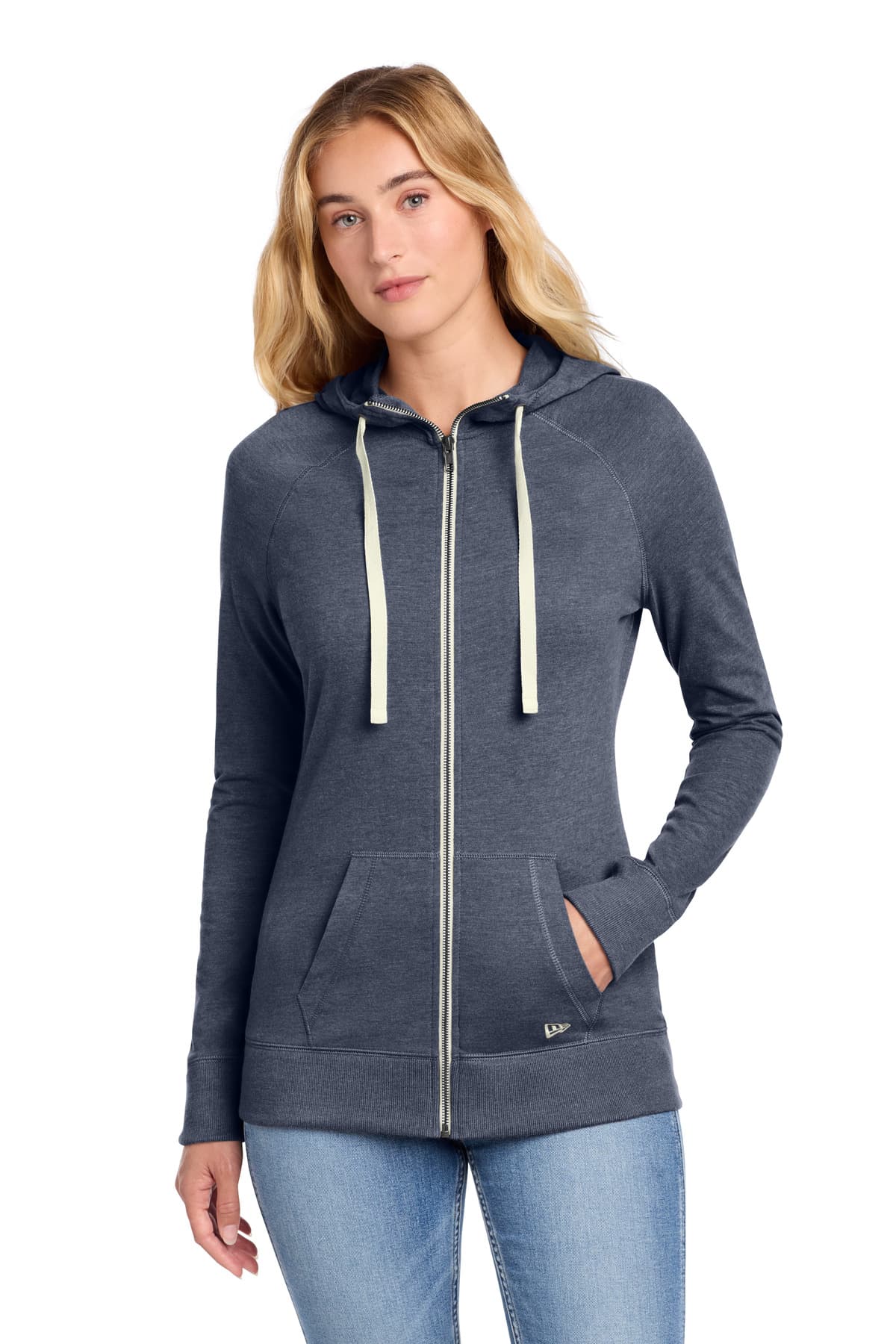 New Era ® Women's Sueded Cotton Blend Full-Zip Hoodie. LNEA122 thumbnail 3