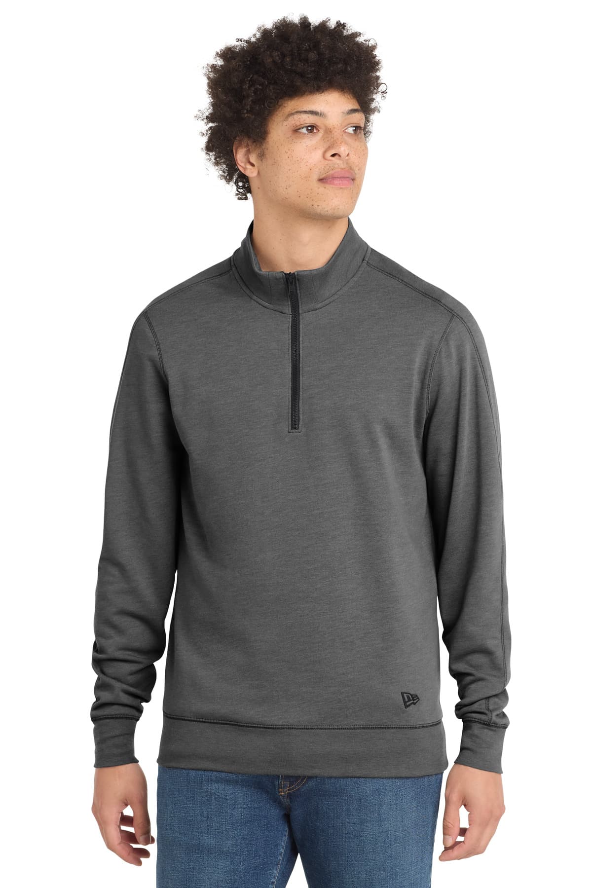 New Era ® Tri-Blend Fleece 1/4-Zip Pullover. NEA512 thumbnail 2
