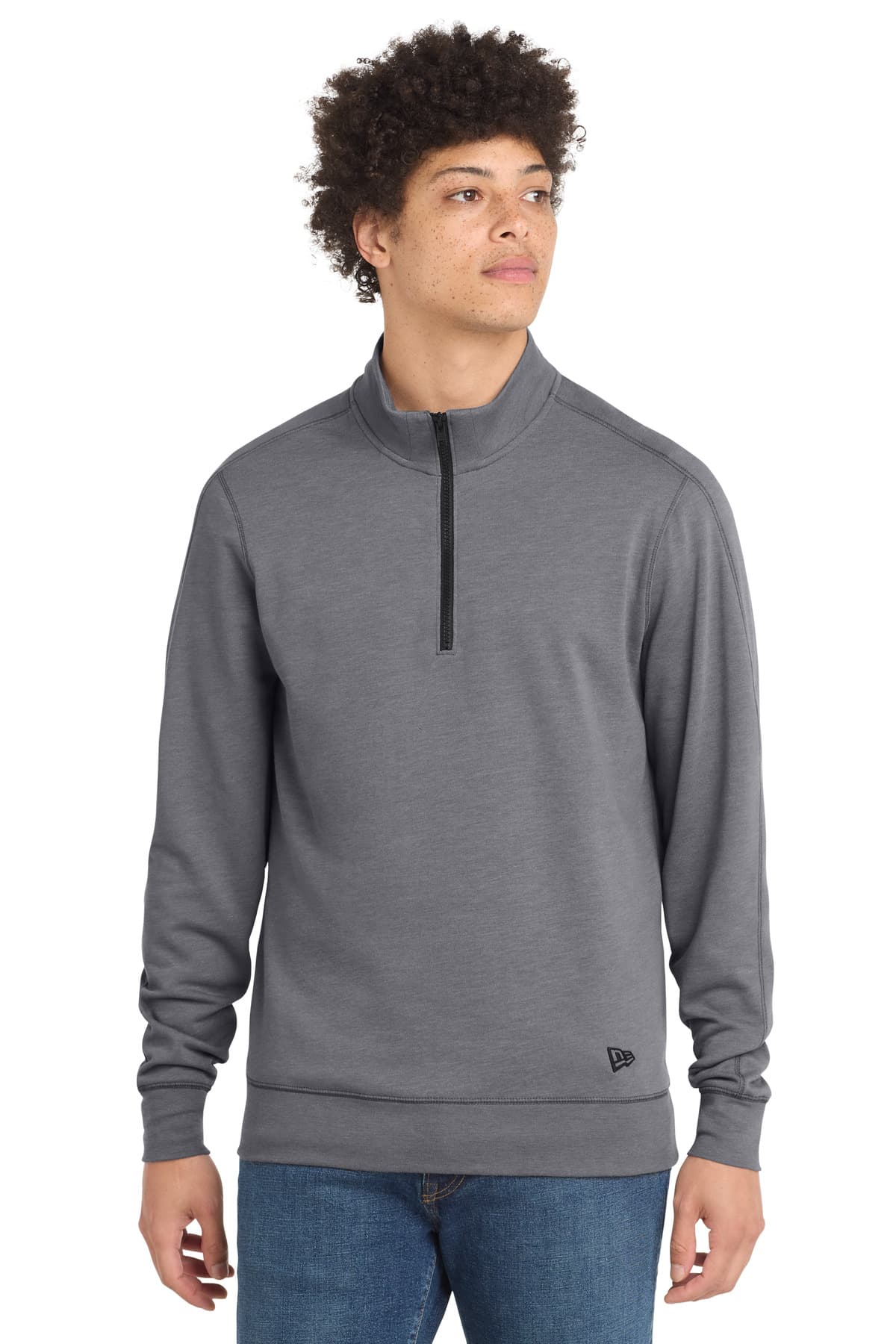 New Era ® Tri-Blend Fleece 1/4-Zip Pullover. NEA512 thumbnail 5