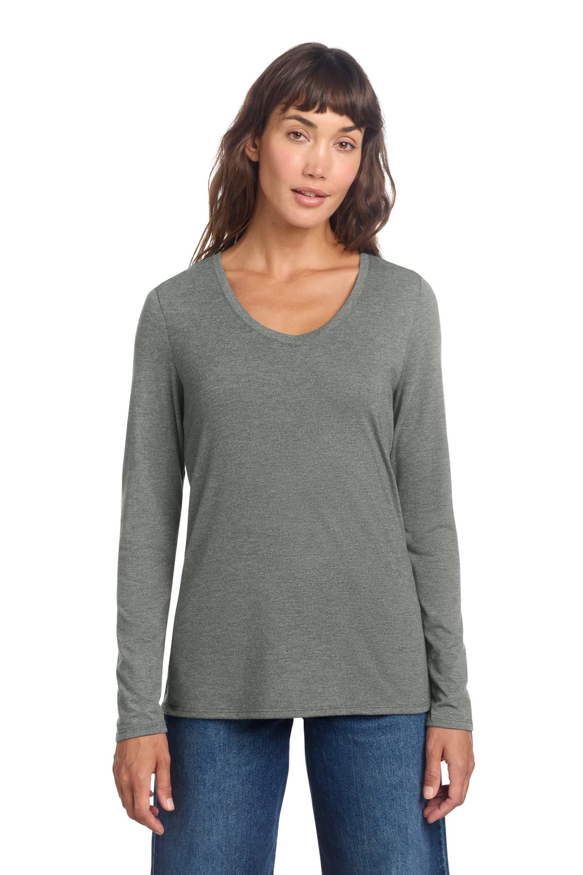 District ® Women's Perfect Tri ® Long Sleeve V-Neck Tee DT135 thumbnail 4