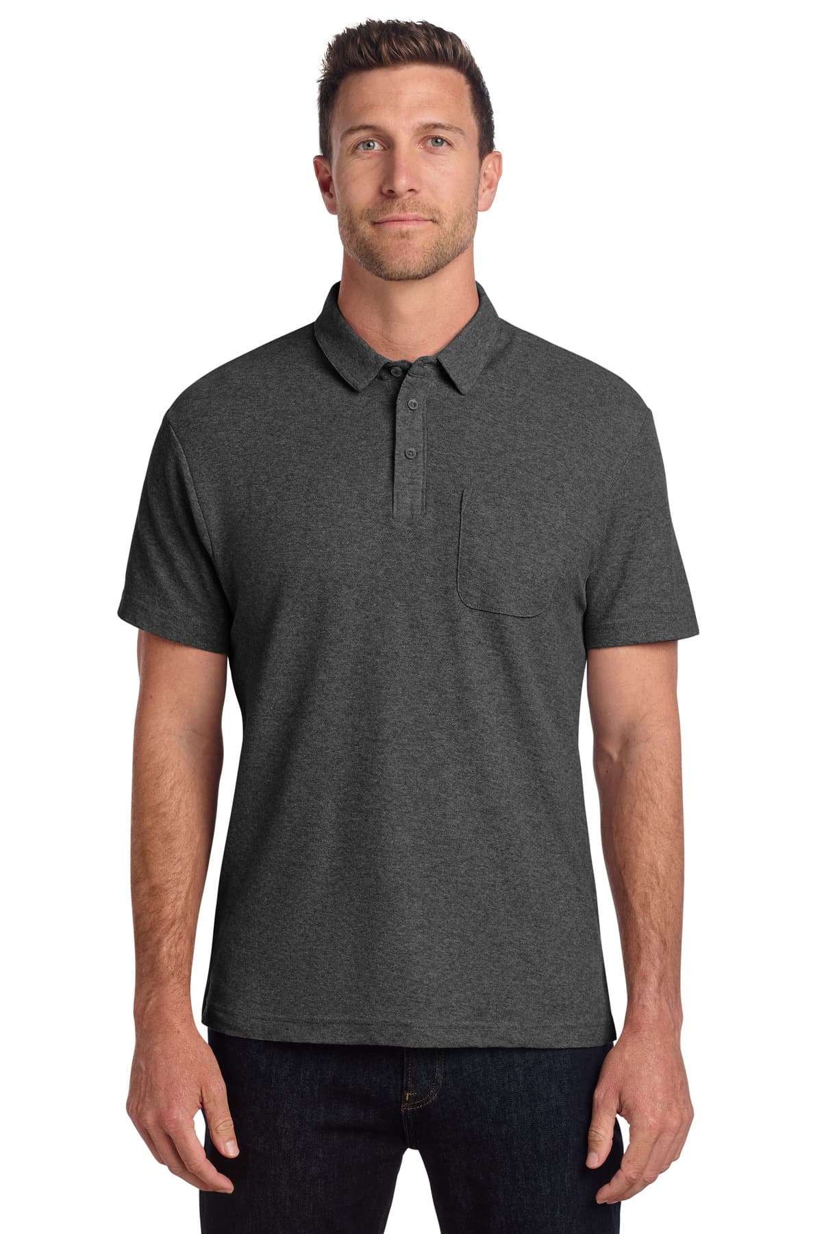 Port Authority ® C-FREE ® Cotton Blend Pique Pocket Polo K868 thumbnail 4