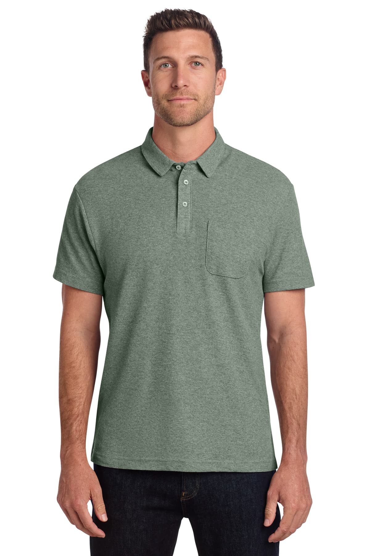 Port Authority ® C-FREE ® Cotton Blend Pique Pocket Polo K868 thumbnail 5