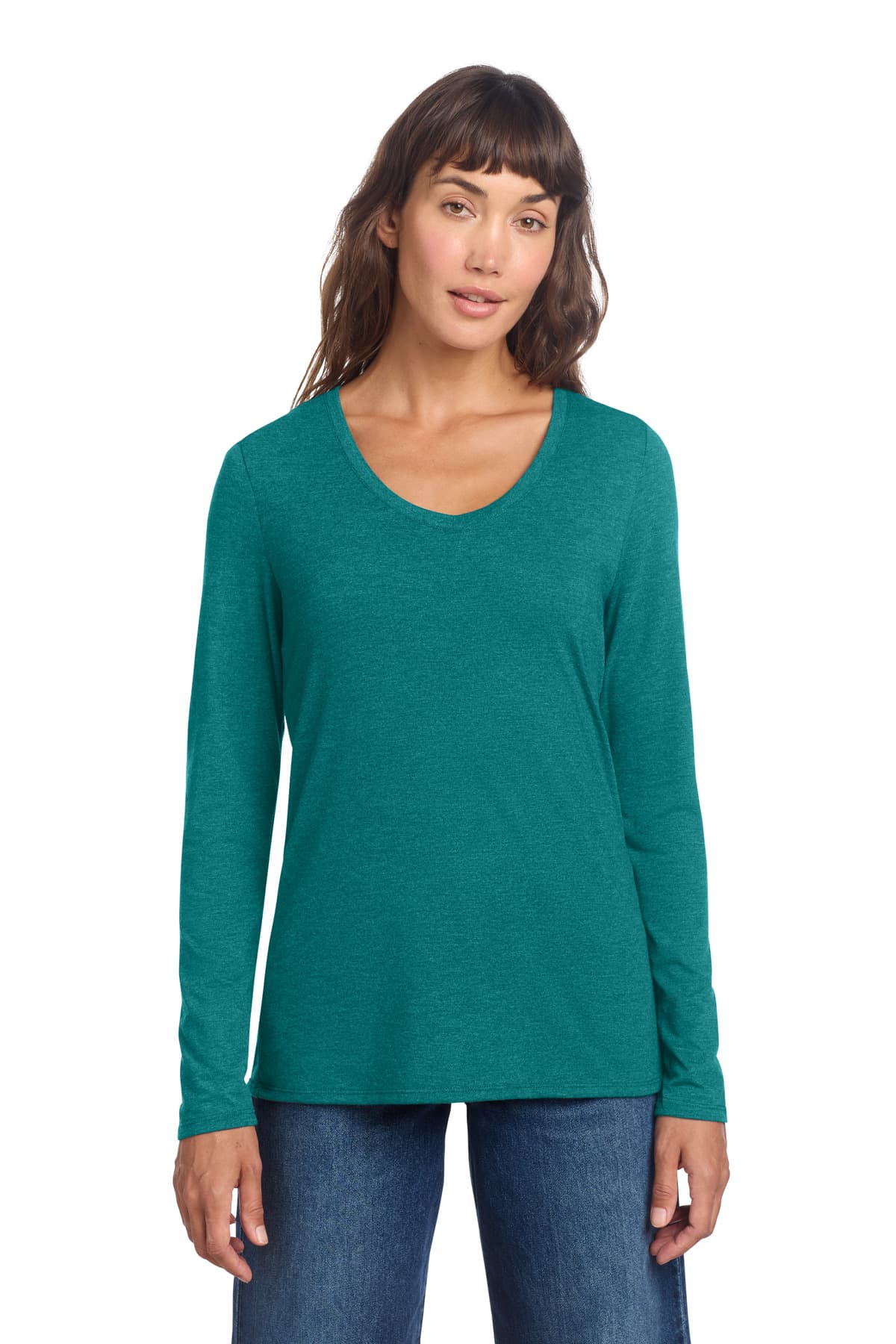 District ® Women's Perfect Tri ® Long Sleeve V-Neck Tee DT135 thumbnail 5