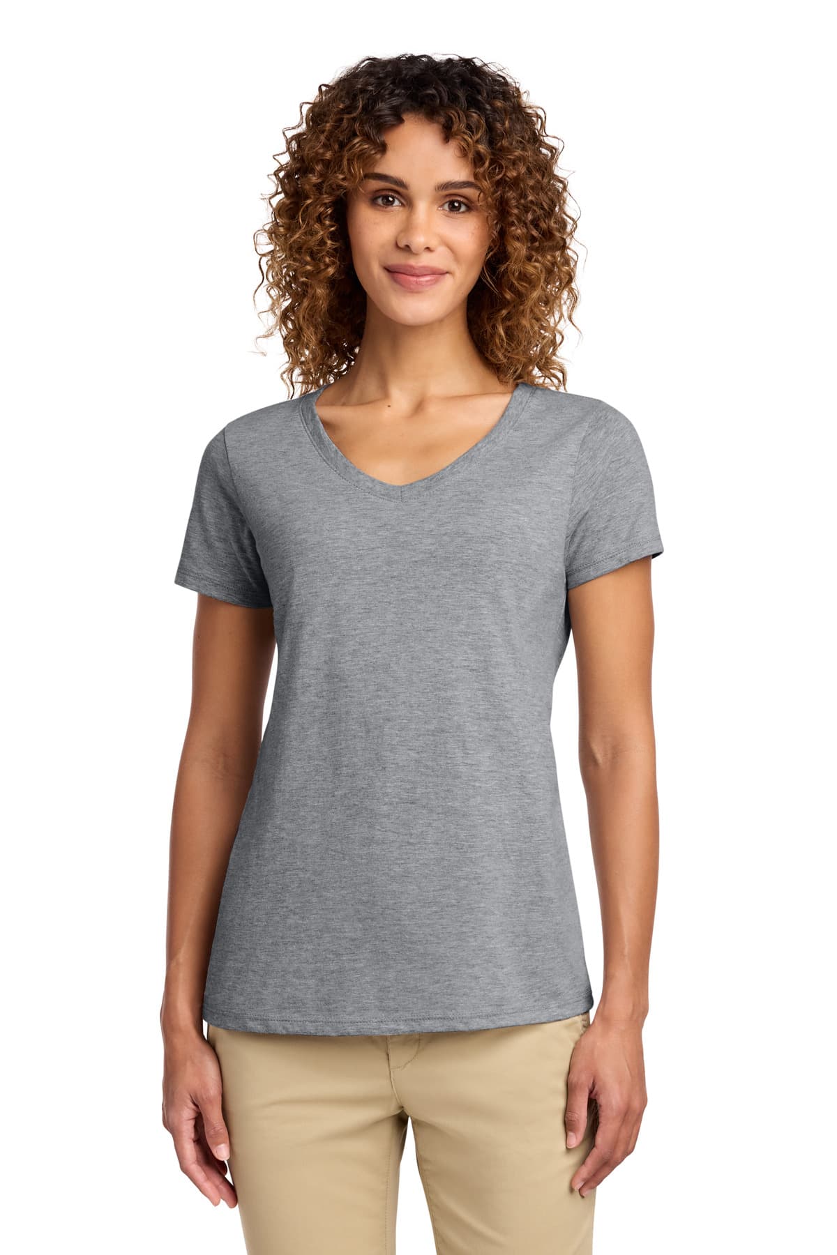 Port & Co  Women's Fan Favorite V-Neck Tee. LPC450V thumbnail 3
