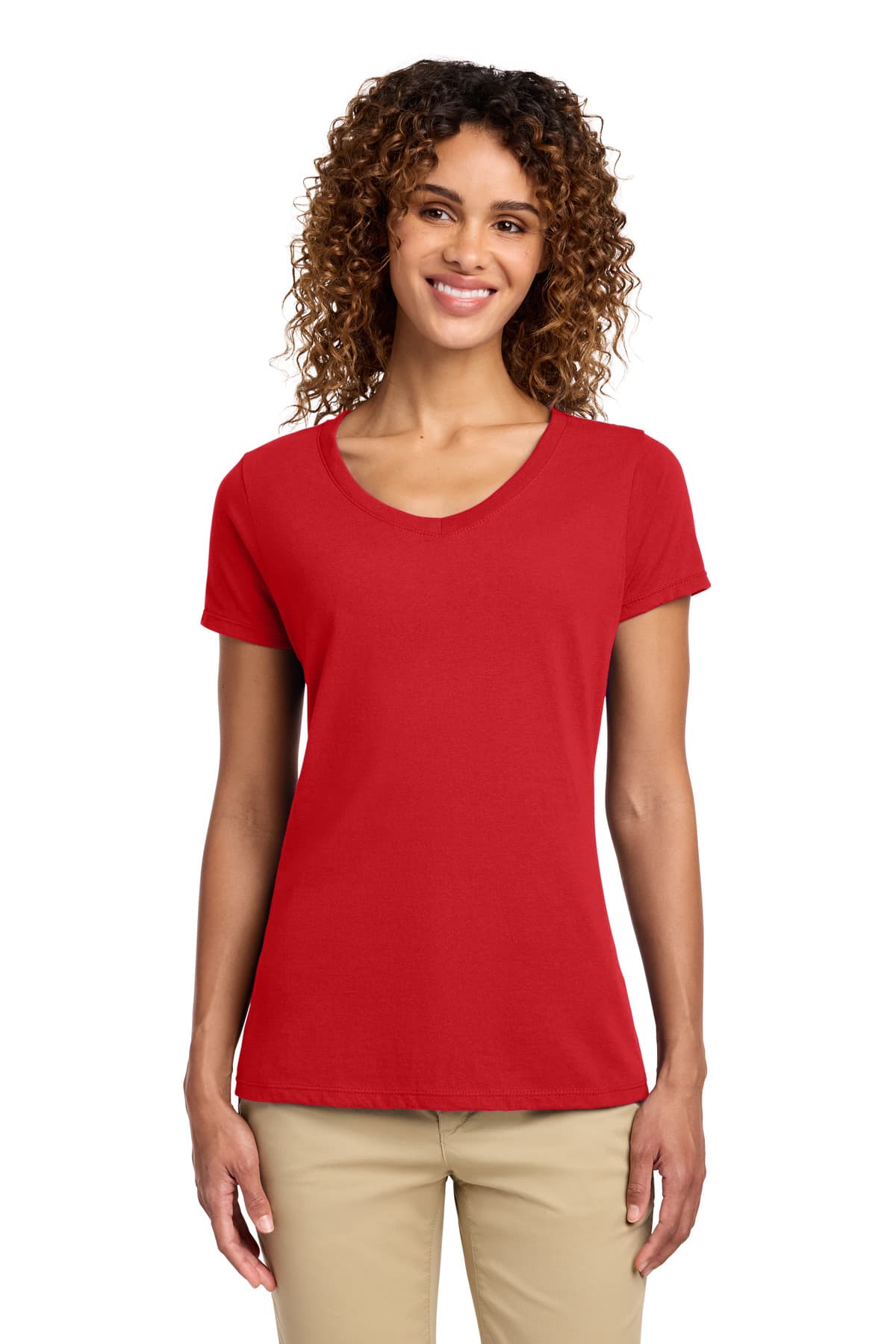 Port & Co  Women's Fan Favorite V-Neck Tee. LPC450V thumbnail 5