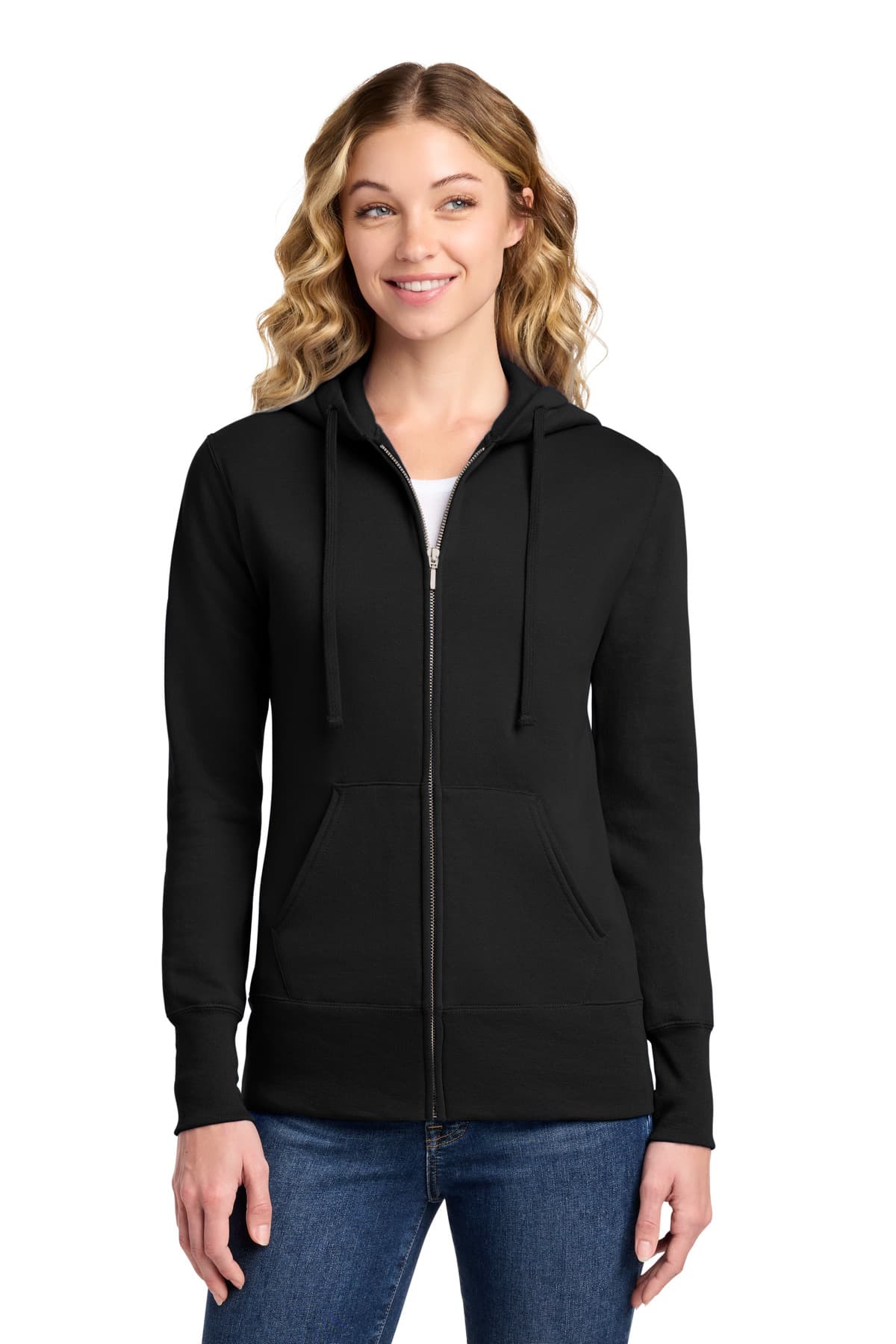 Port & Co  Women's Core Fleece Full-Zip Hooded Sweatshirt. LPC78ZH thumbnail 3