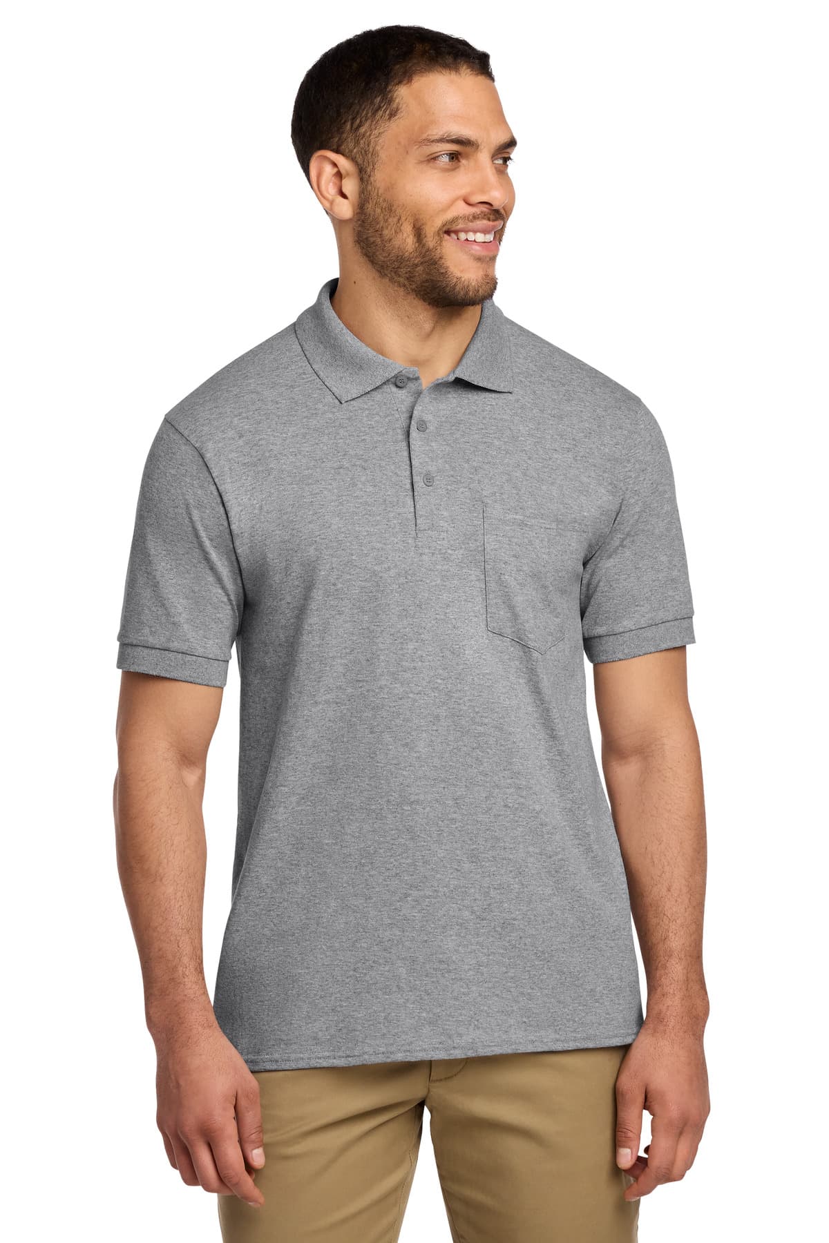 Port & Co  Core Blend Jersey Knit Pocket Polo. KP55P thumbnail 2