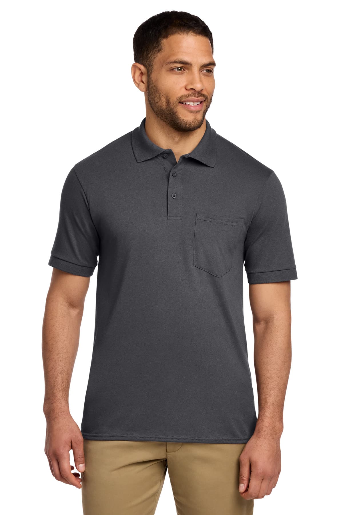 Port & Co  Core Blend Jersey Knit Pocket Polo. KP55P thumbnail 3