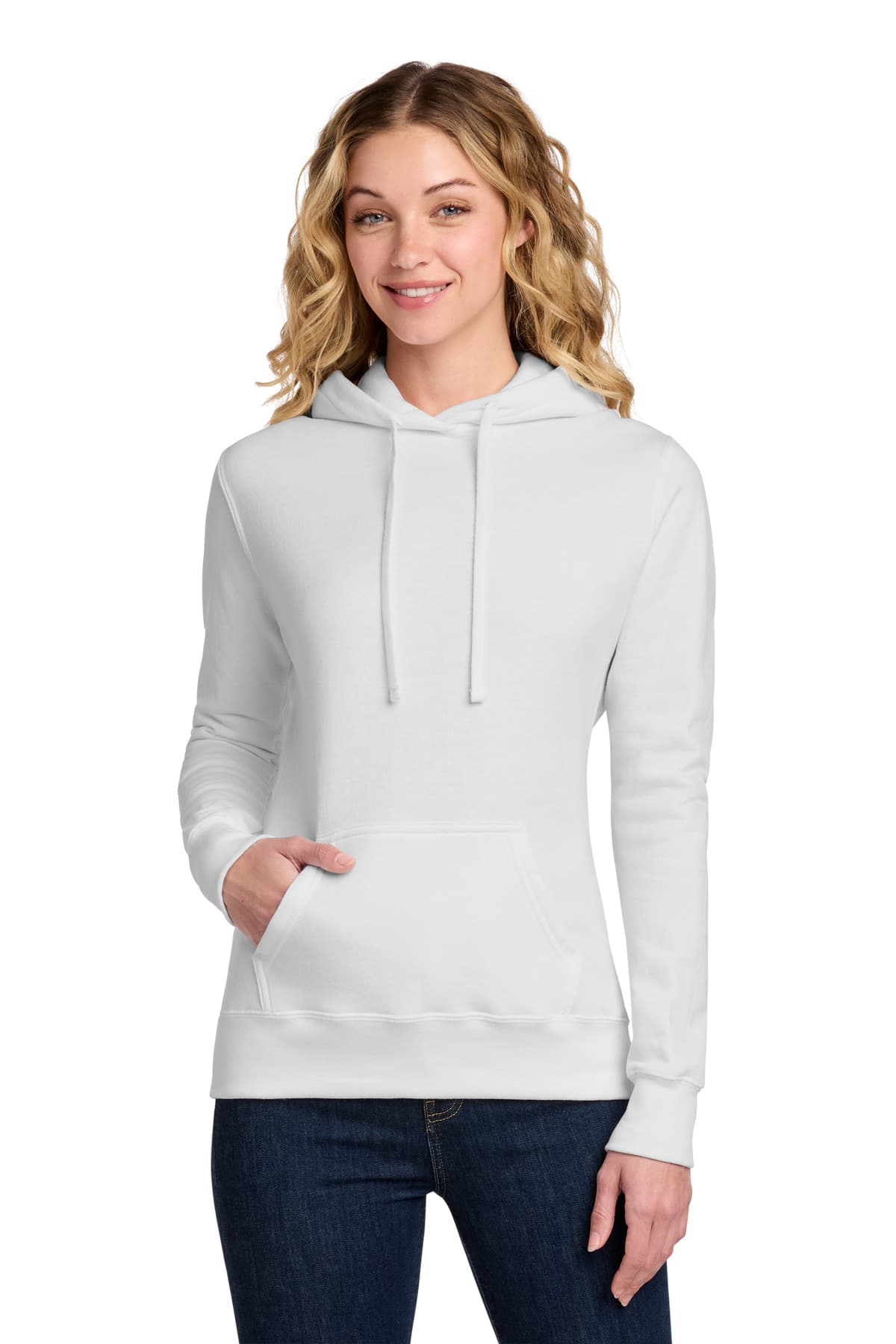 Port & Co  Women's Core Fleece Pullover Hooded Sweatshirt LPC78H thumbnail 2