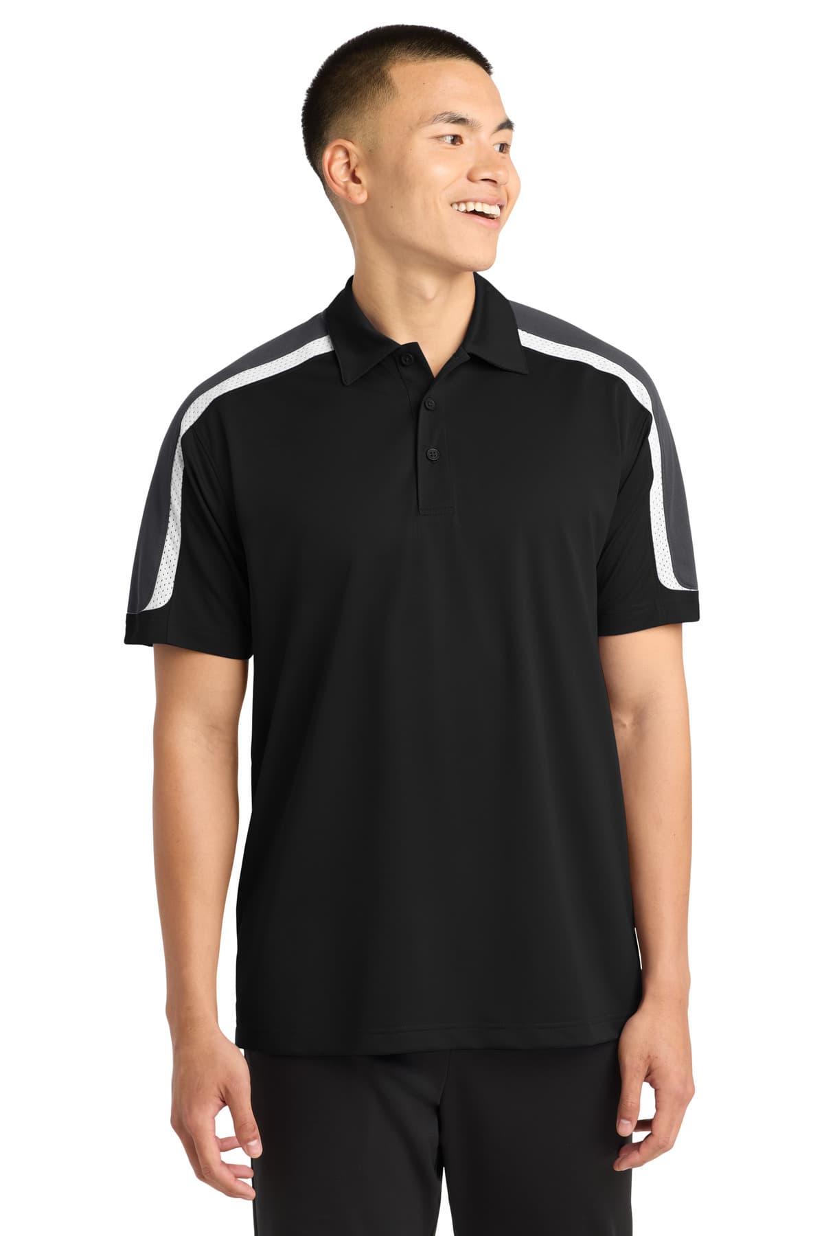 Sport-Tek ® Tricolor Shoulder Micropique Sport-Wick ® Polo. ST658 thumbnail 2