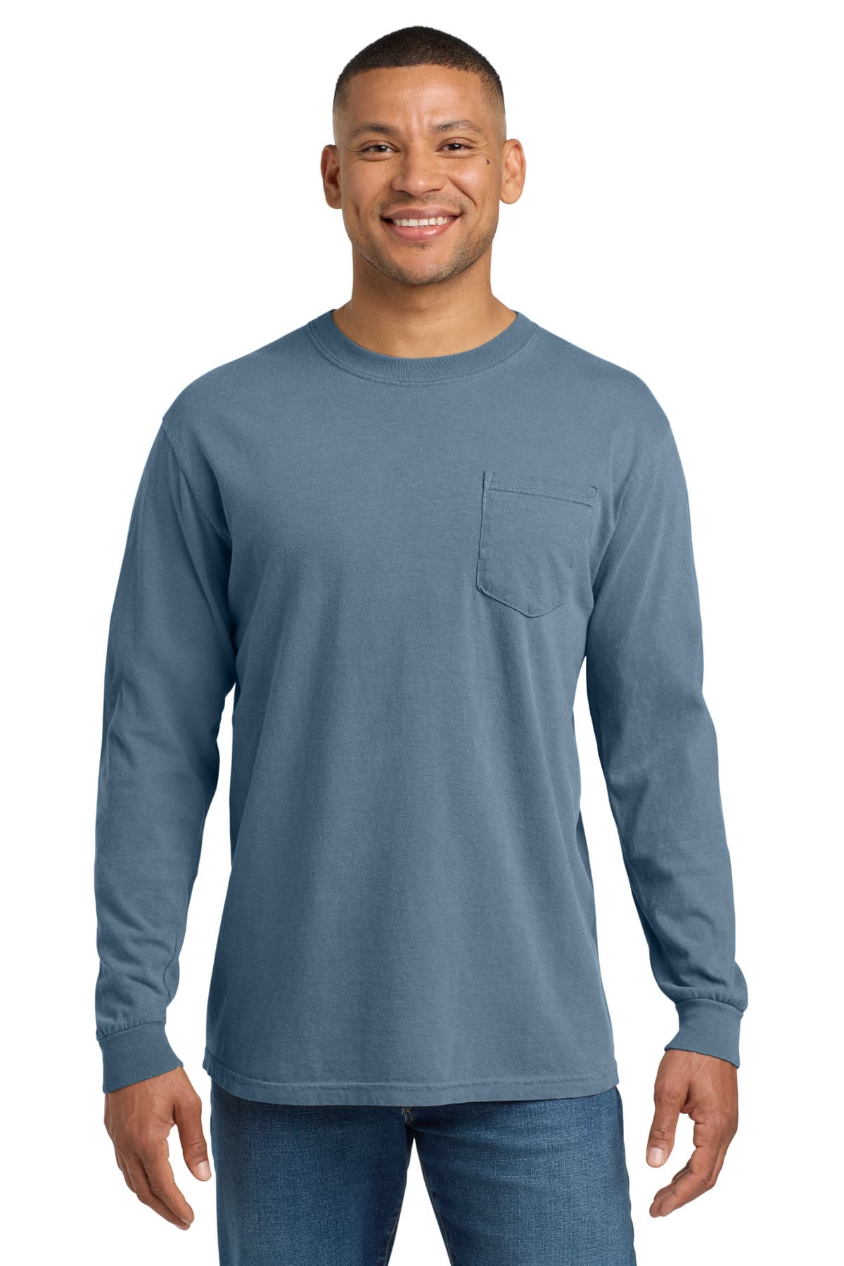 COMFORT COLORS ® Heavyweight Ring Spun Long Sleeve Pocket Tee. 4410 thumbnail 4