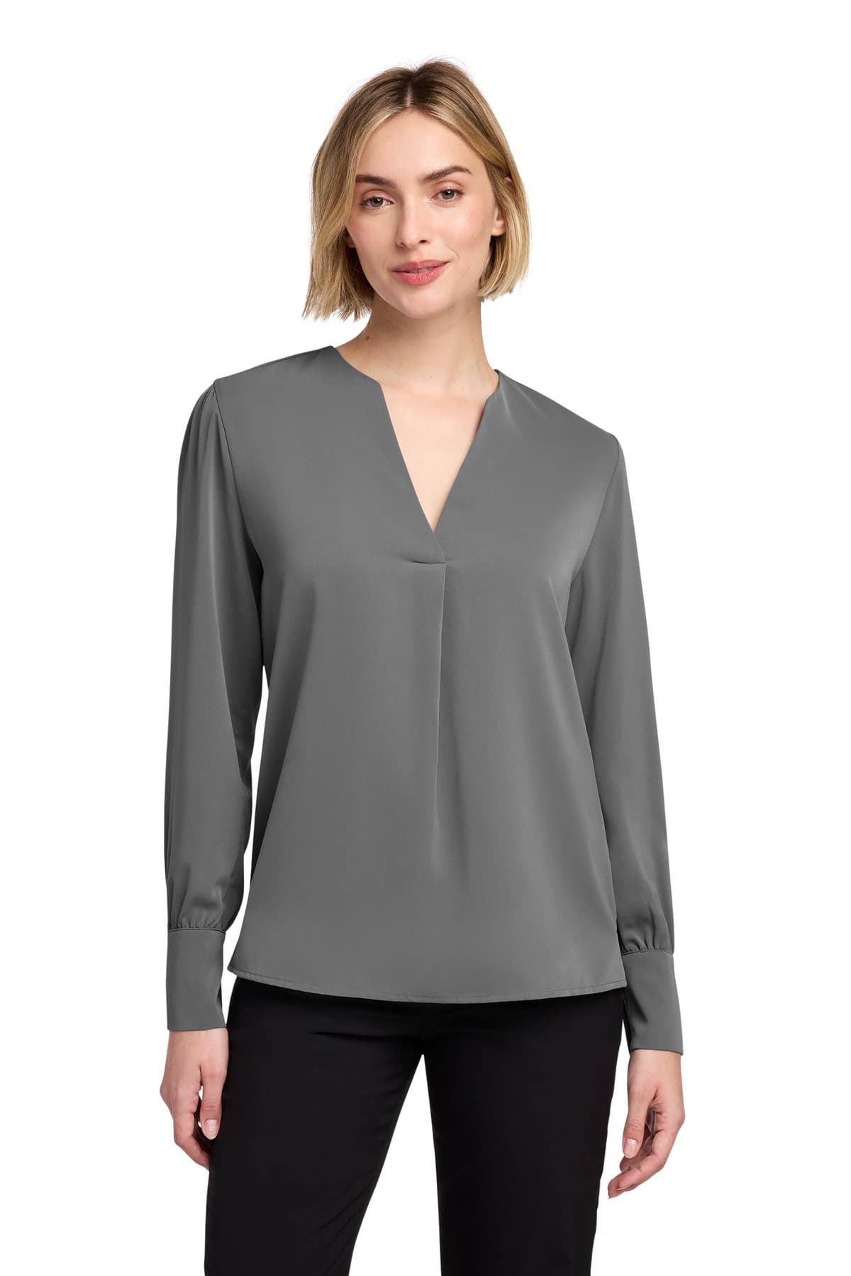 Brooks Brothers ® Women's Open-Neck Satin Blouse BB18009 thumbnail 5