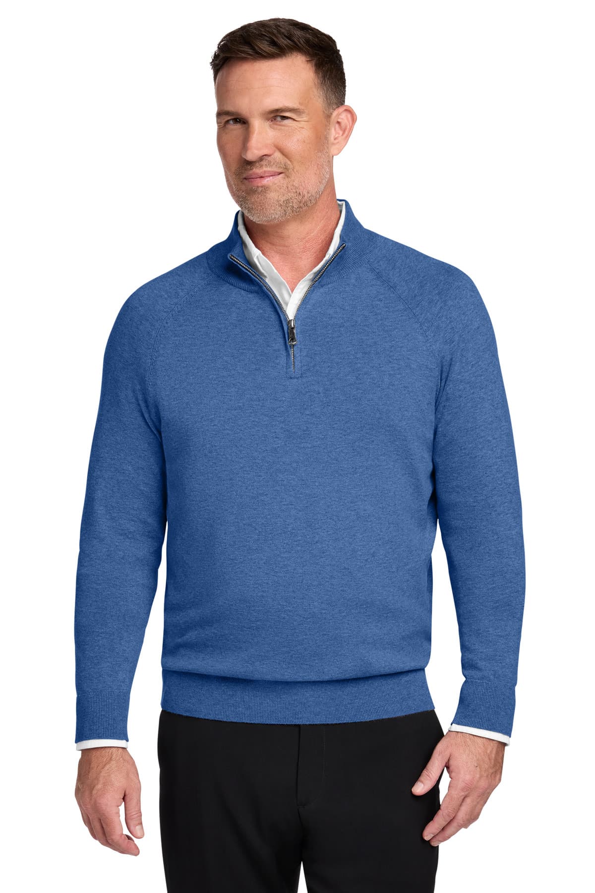 Brooks Brothers ® Cotton Stretch 1/4-Zip Sweater BB18402 thumbnail 2