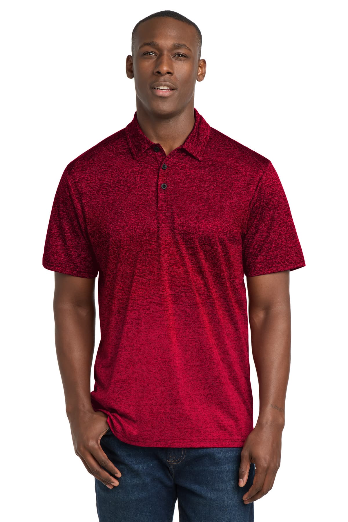 Sport-Tek ® Ombre Heather Polo. ST671 thumbnail 3
