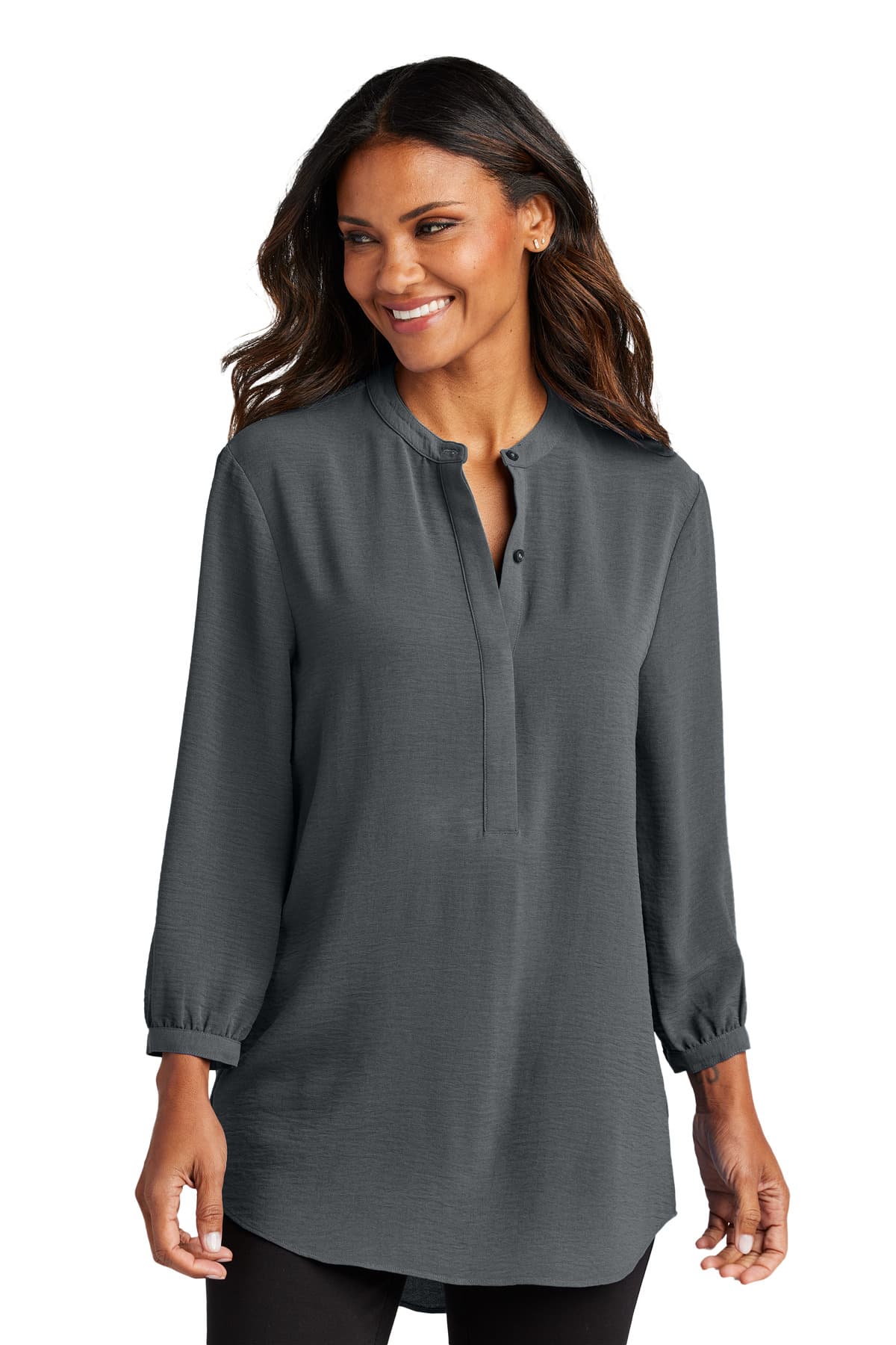 Port Authority ® Women's 3/4-Sleeve Textured Crepe Tunic LW713 thumbnail 5