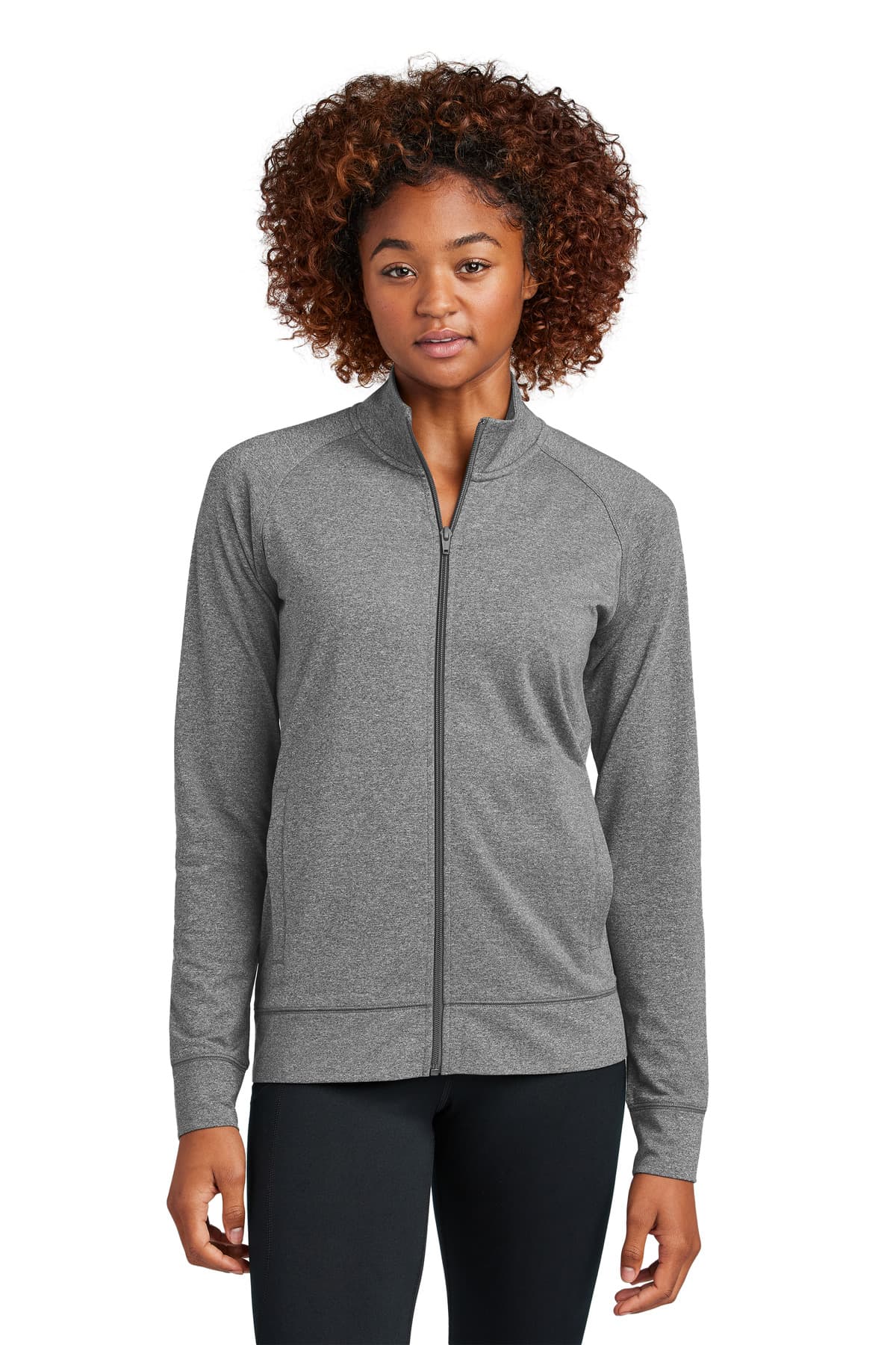 Sport-Tek ® Women's Sport-Wick ® Stretch Full-Zip Cadet Jacket LST857 thumbnail 4