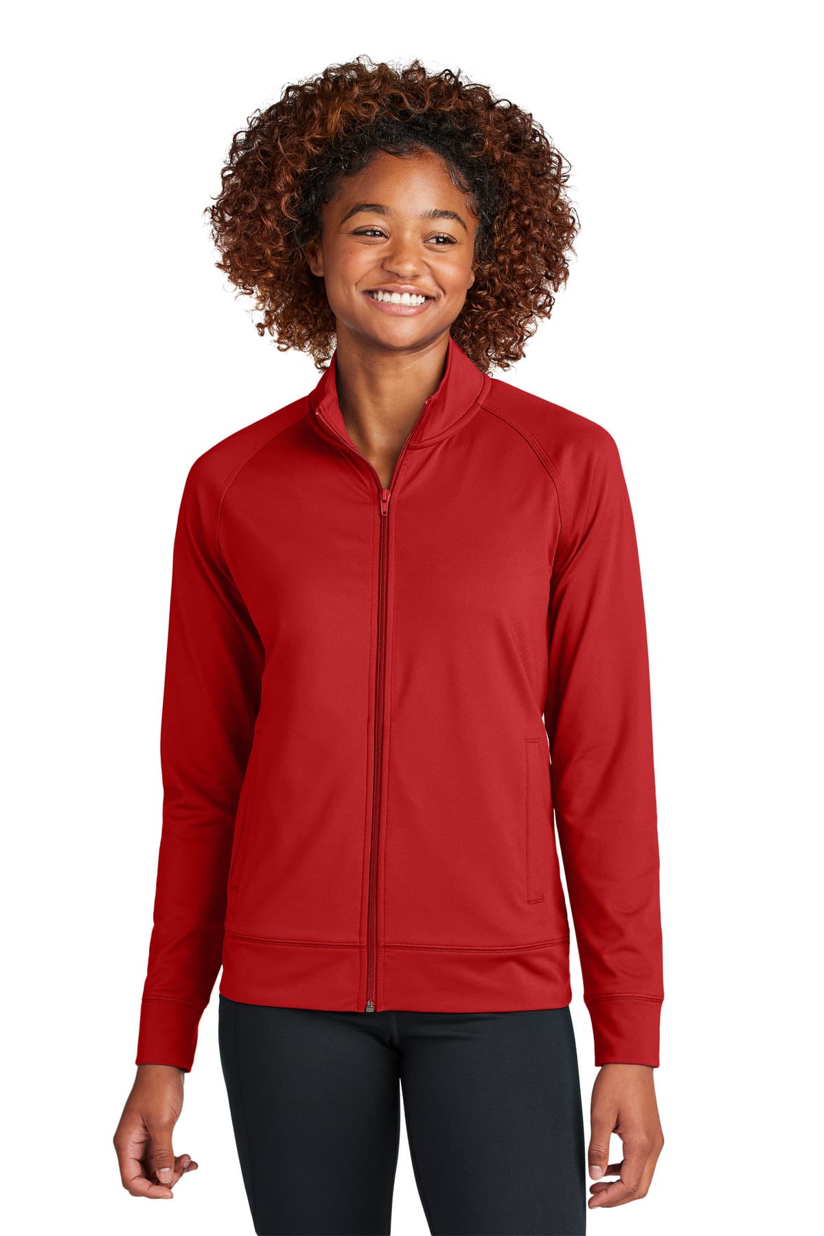 Sport-Tek ® Women's Sport-Wick ® Stretch Full-Zip Cadet Jacket LST857 thumbnail 5