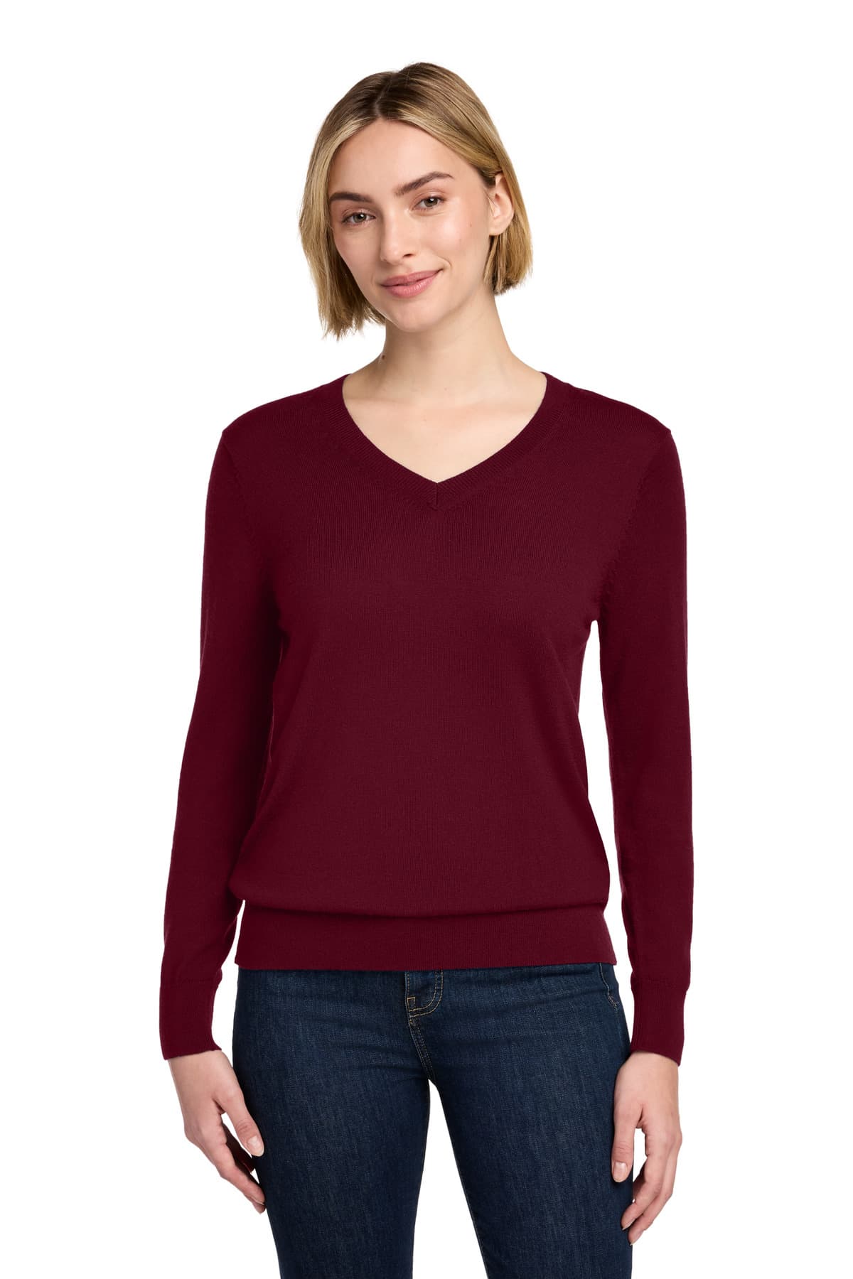 Brooks Brothers ® Women's Washable Merino V-Neck Sweater BB18411 thumbnail 4