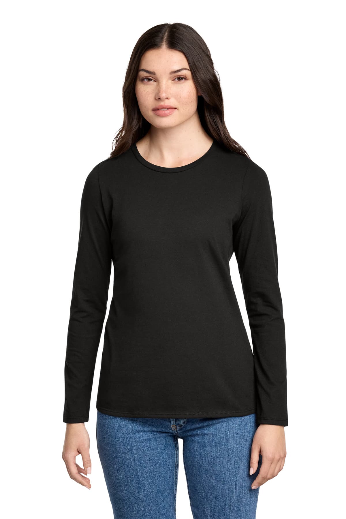 District ® Women's Perfect Blend ® CVC Long Sleeve Tee DT110 thumbnail 2