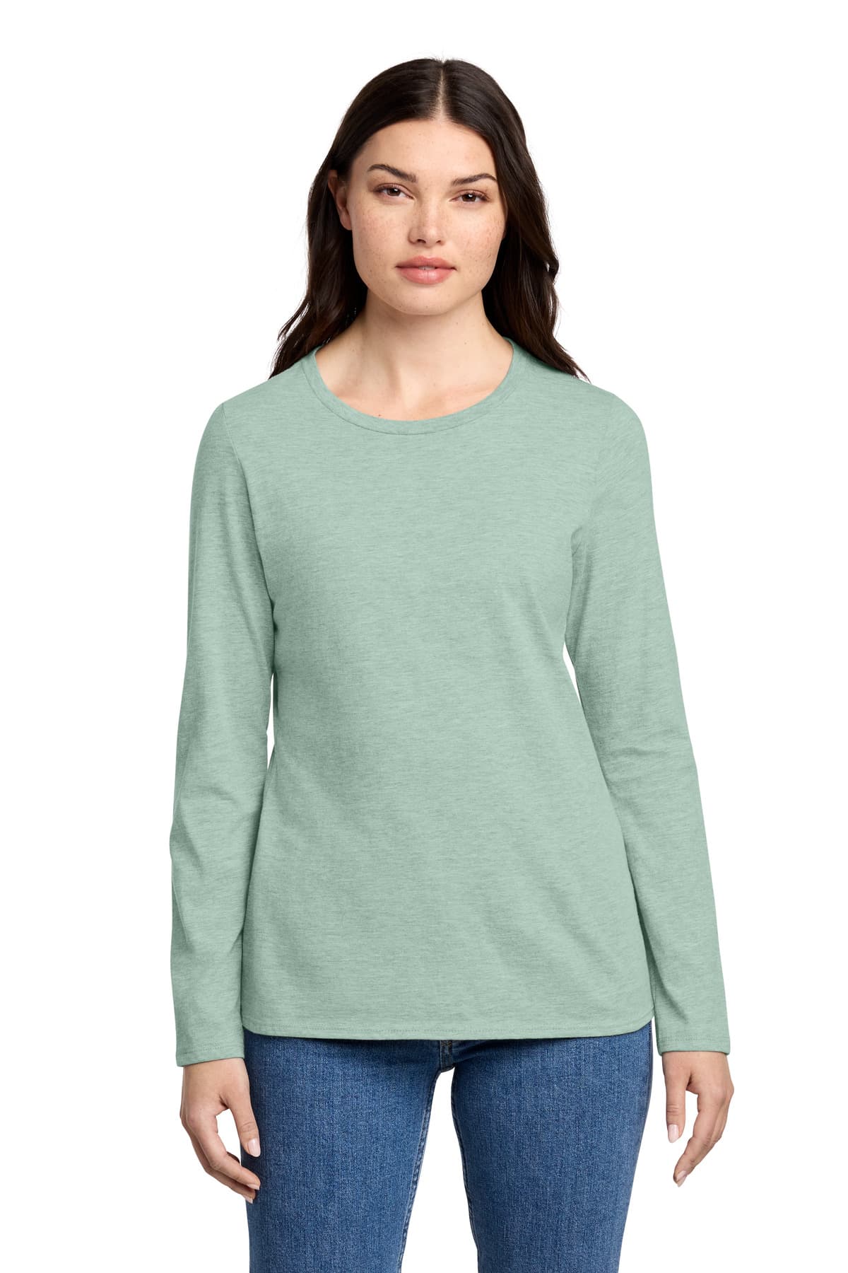 District ® Women's Perfect Blend ® CVC Long Sleeve Tee DT110 thumbnail 4