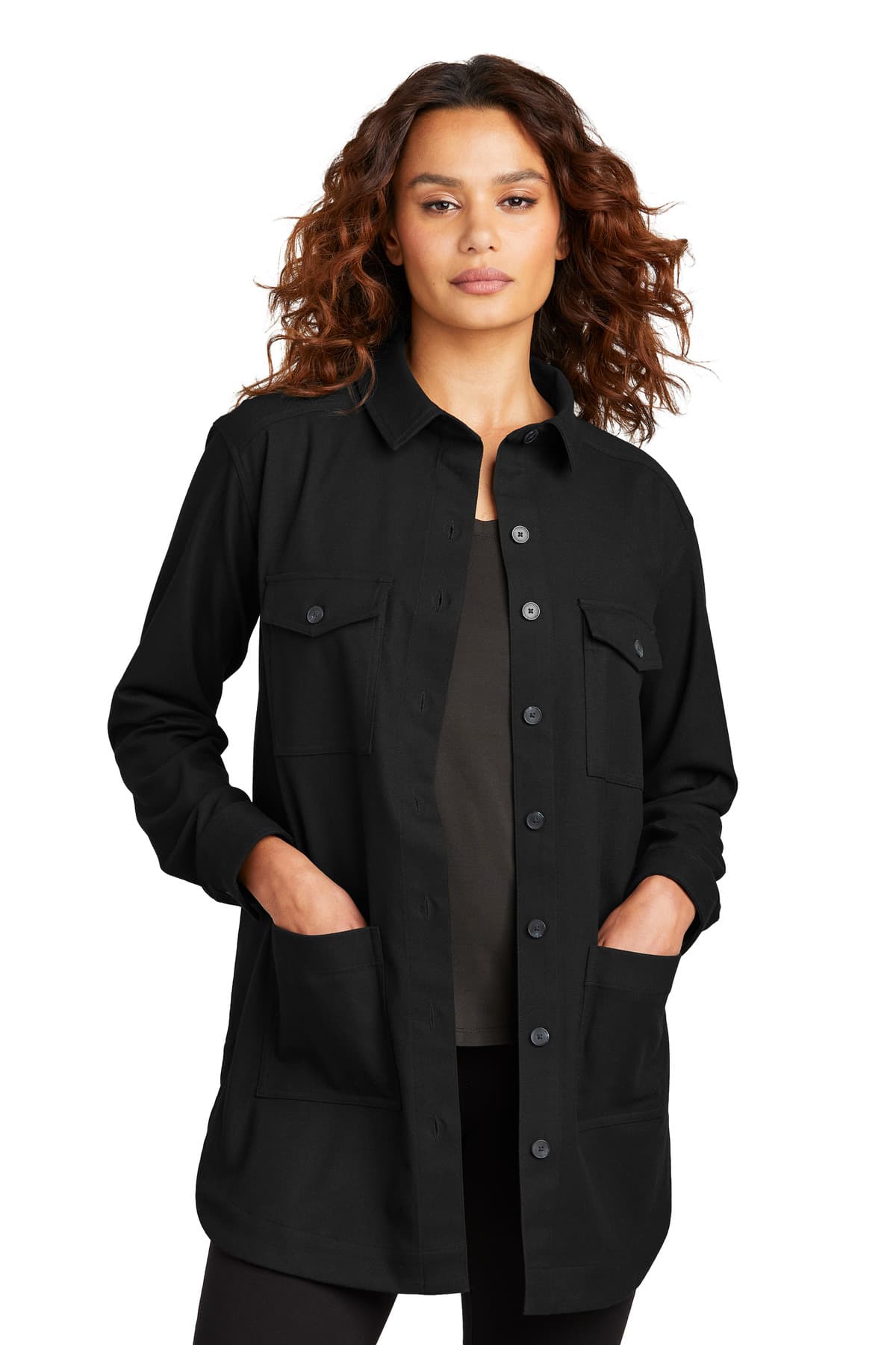 Mercer+Mettle ® Women's Long Sleeve Twill Overshirt MM2021 thumbnail 2