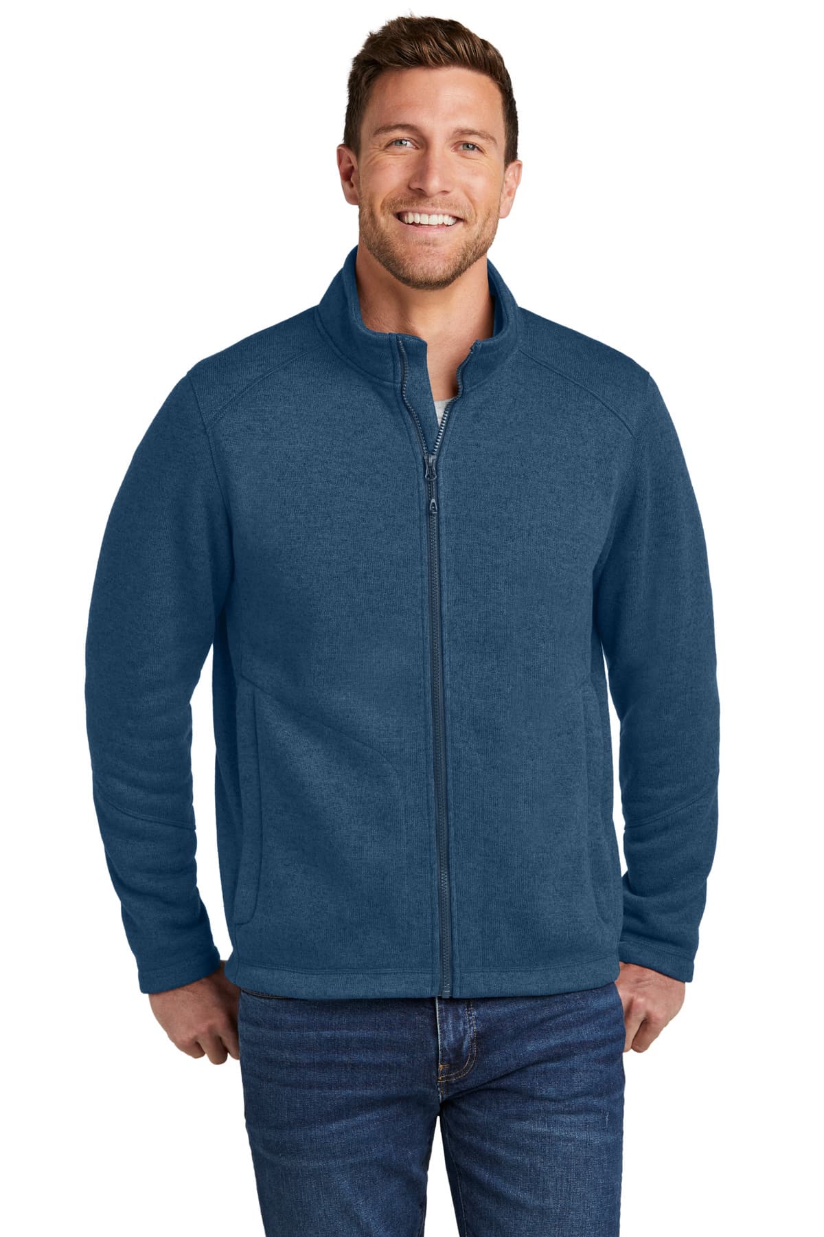 Port Authority ® Arc Sweater Fleece Jacket F428 thumbnail 3