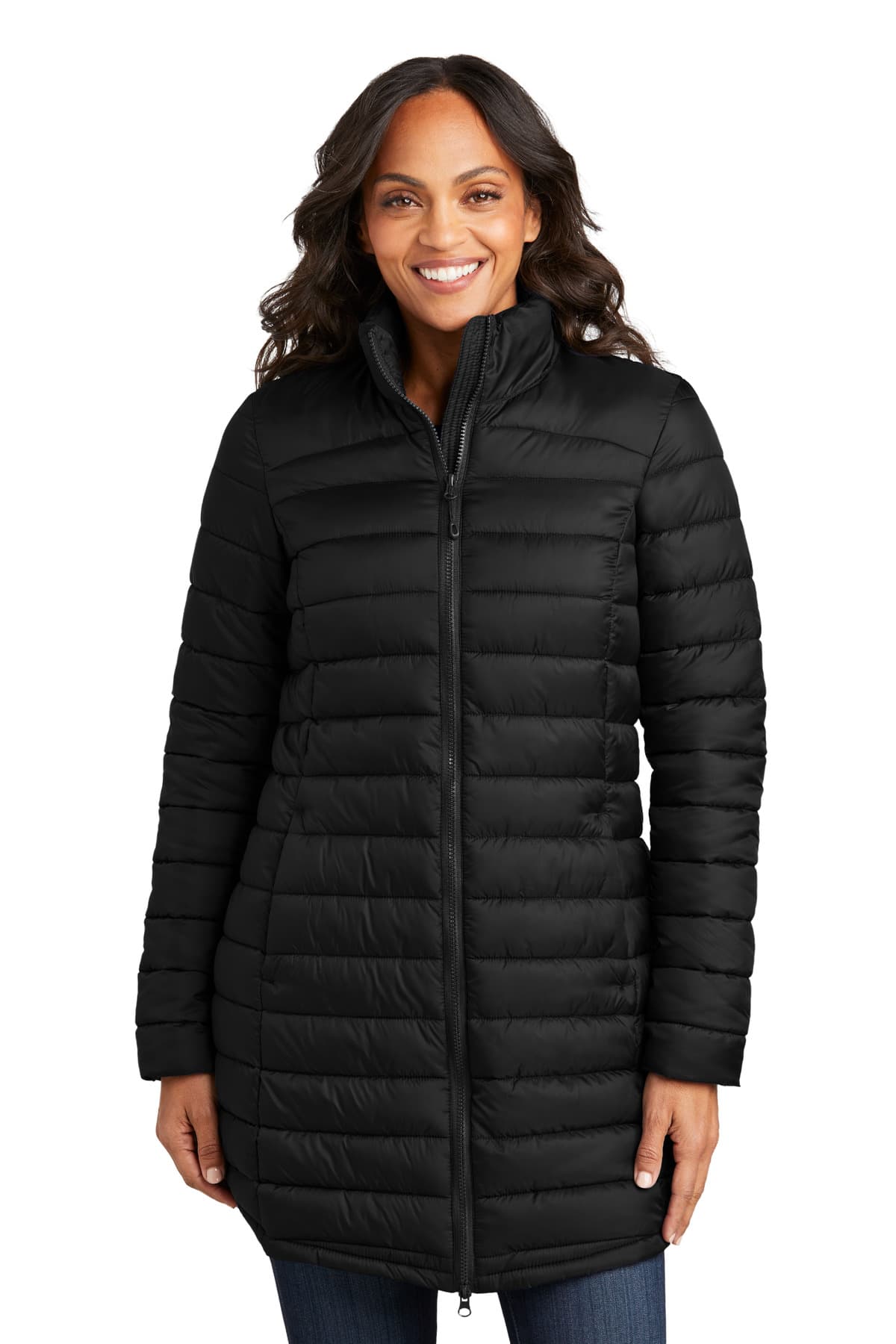 Port Authority ® Women's Horizon Puffy Long Jacket L365 thumbnail 2