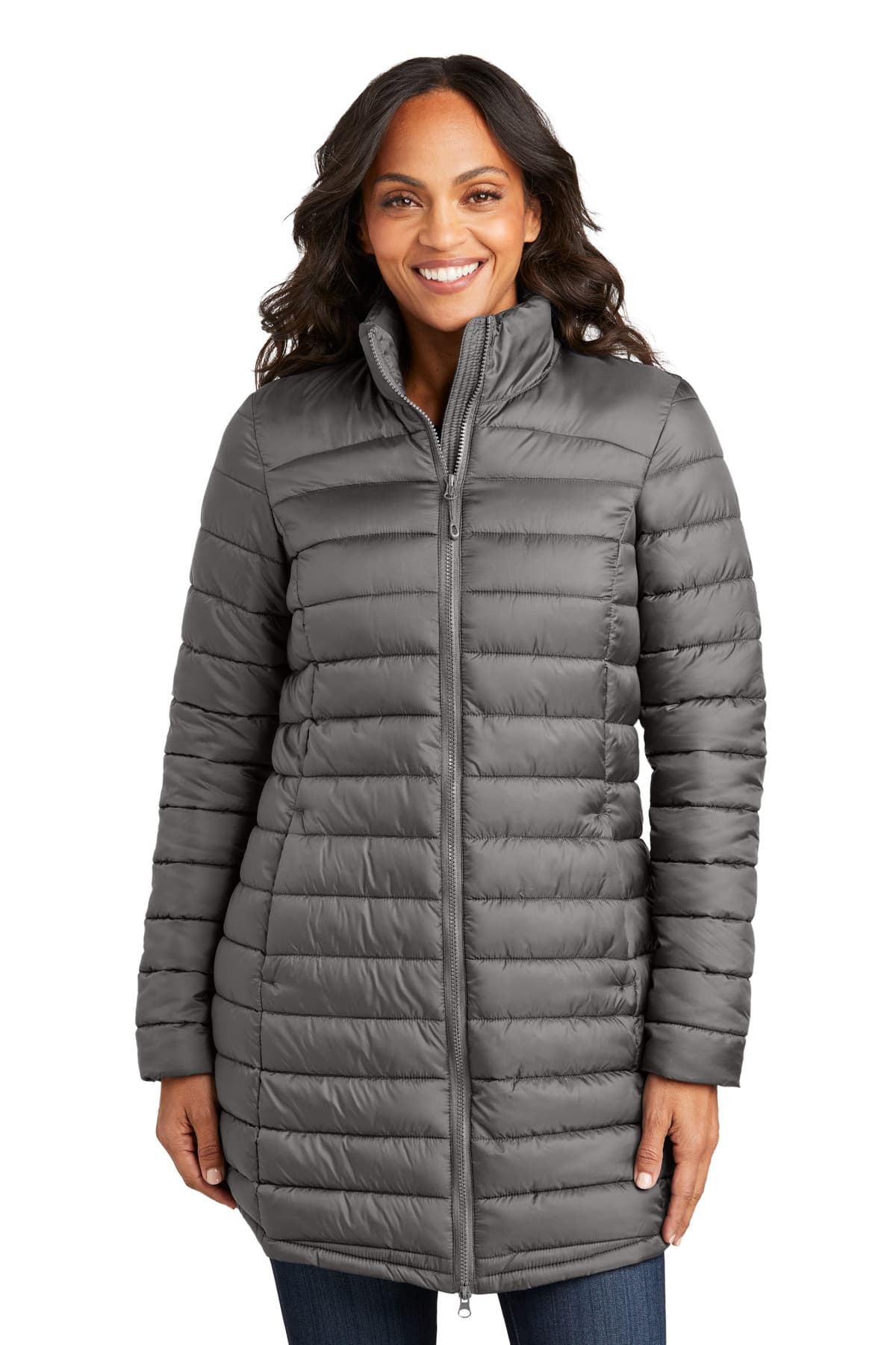 Port Authority ® Women's Horizon Puffy Long Jacket L365 thumbnail 3