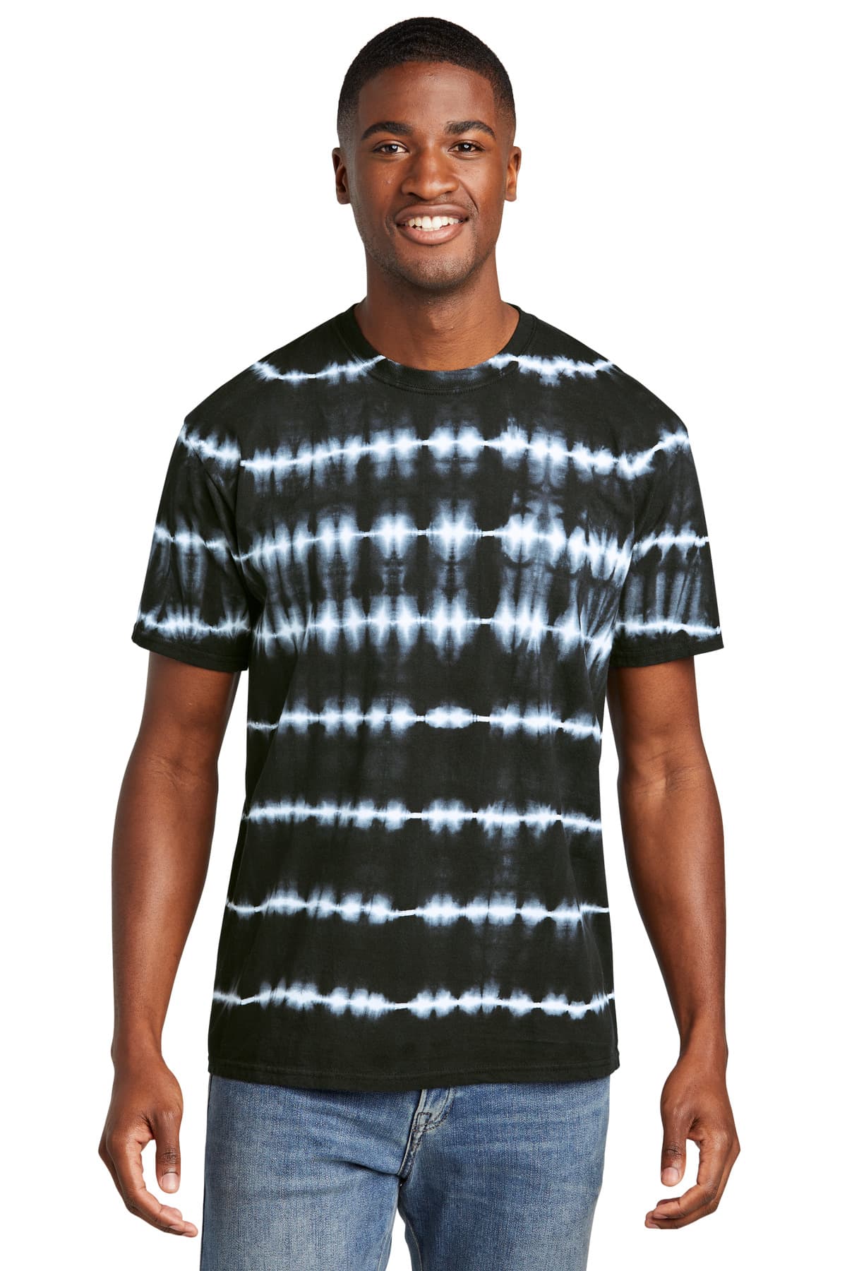 Port & Co  Allover Stripe Tie-Dye Tee PC142 thumbnail 5