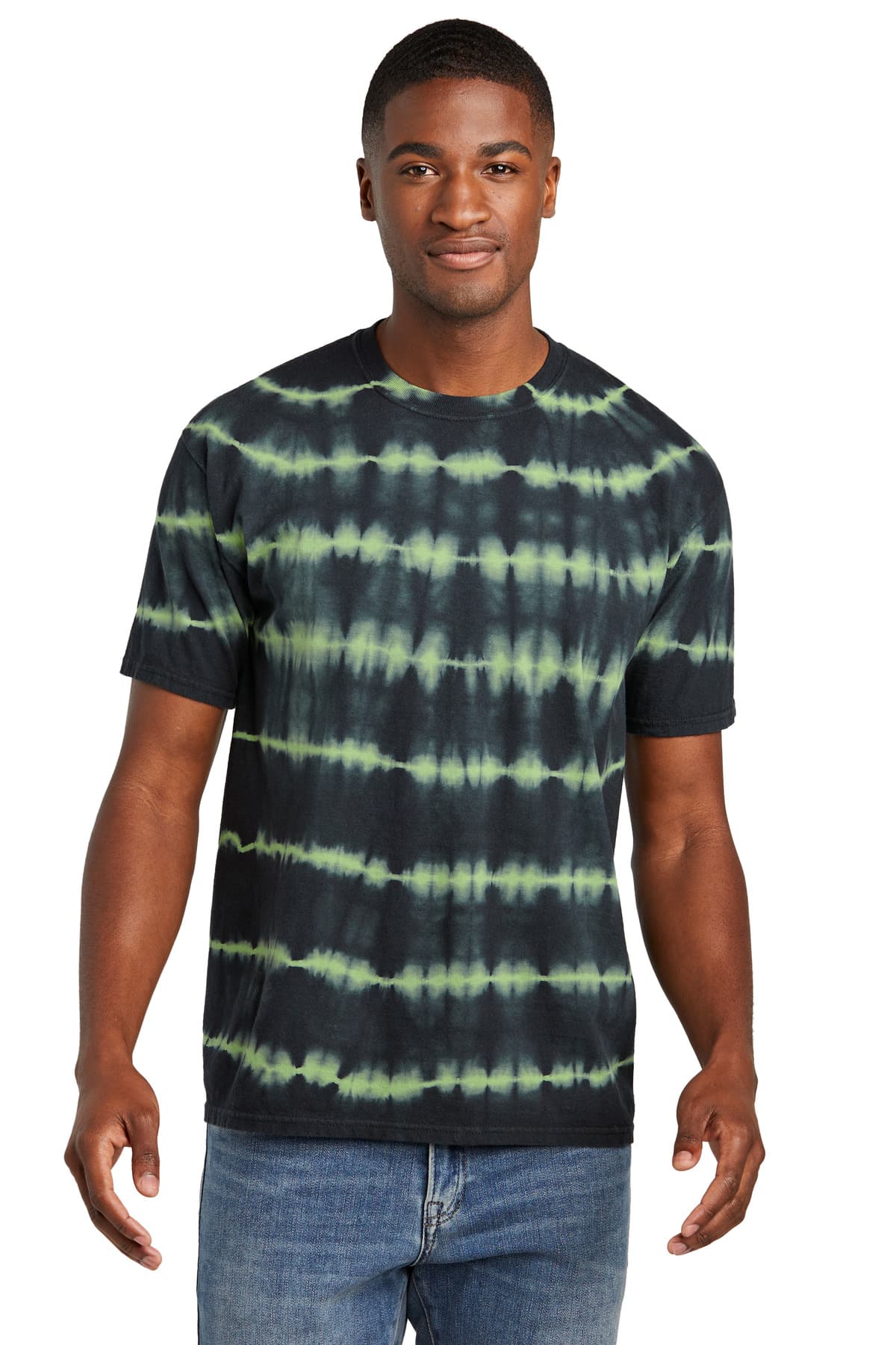 Port & Co  Allover Stripe Tie-Dye Tee PC142 thumbnail 2