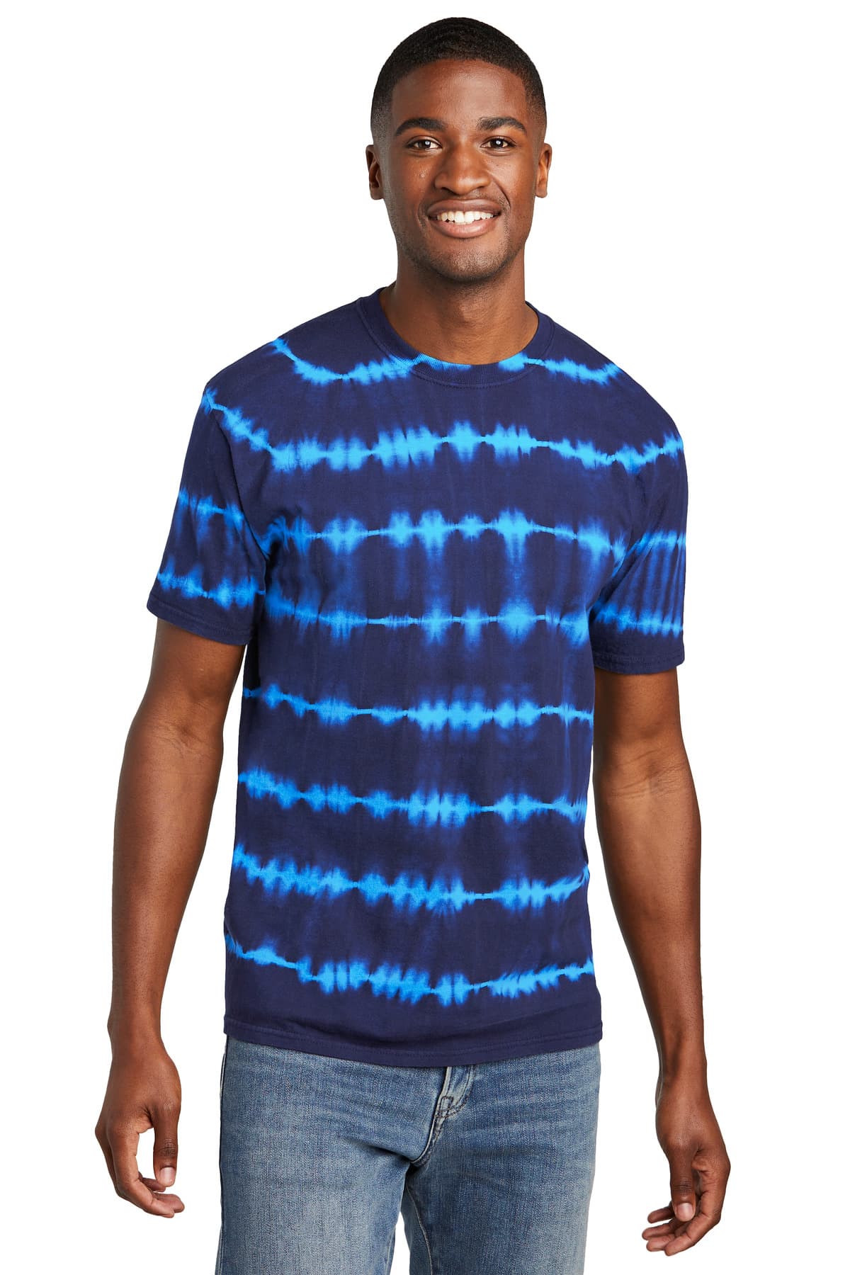 Port & Co  Allover Stripe Tie-Dye Tee PC142 thumbnail 4