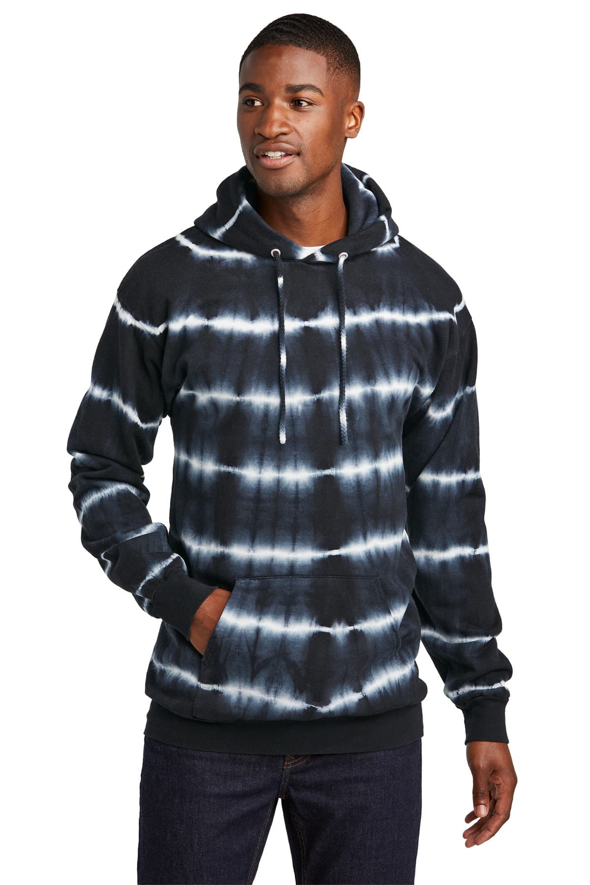 Port & Co  Allover Stripe Tie-Dye Fleece PC143 thumbnail 5