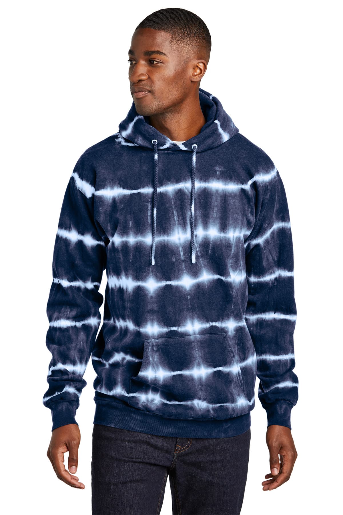 Port & Co  Allover Stripe Tie-Dye Fleece PC143 thumbnail 4