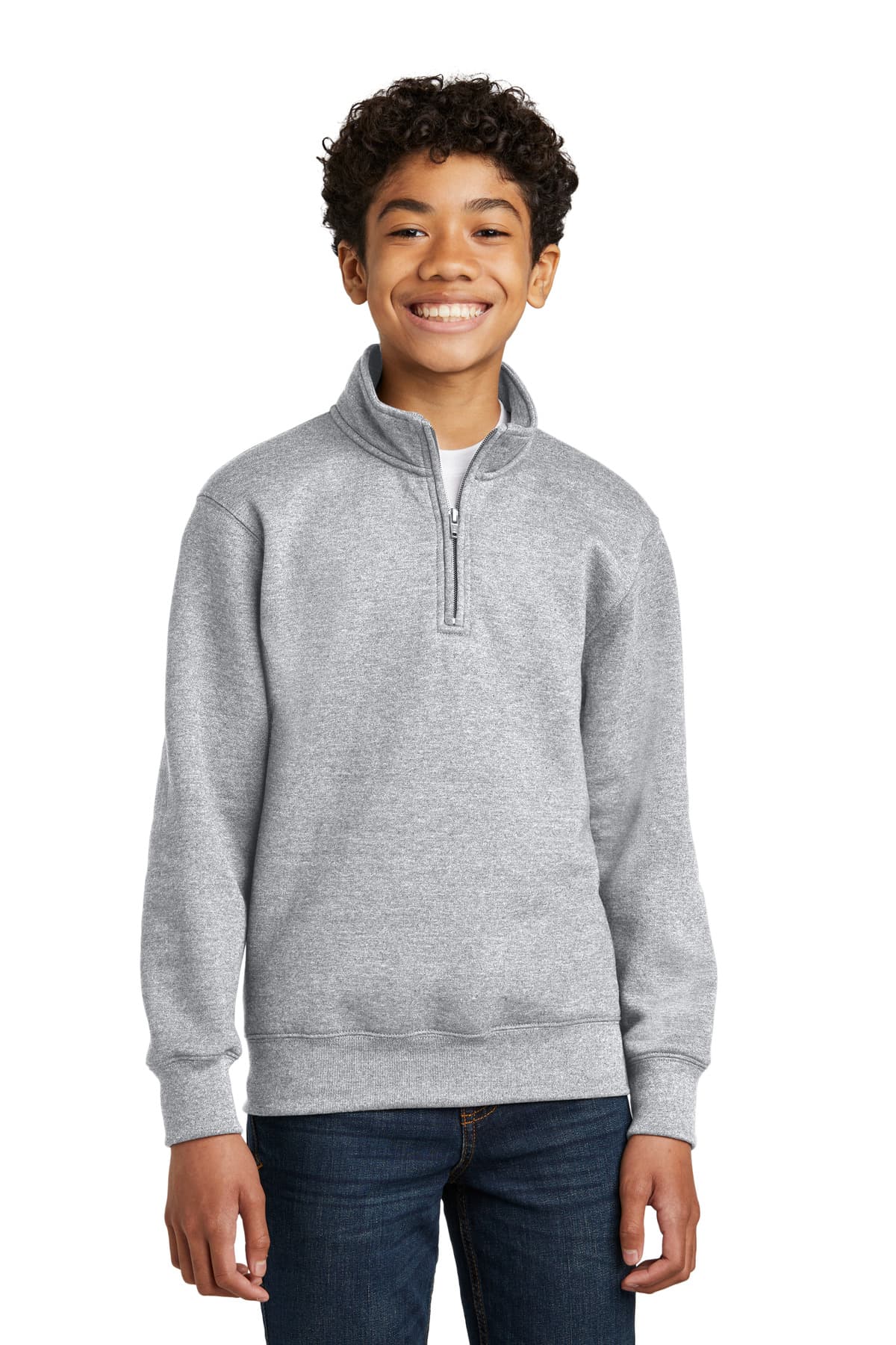 Port & Co  Youth Core Fleece 1/4-Zip Pullover Sweatshirt PC78YQ thumbnail 2