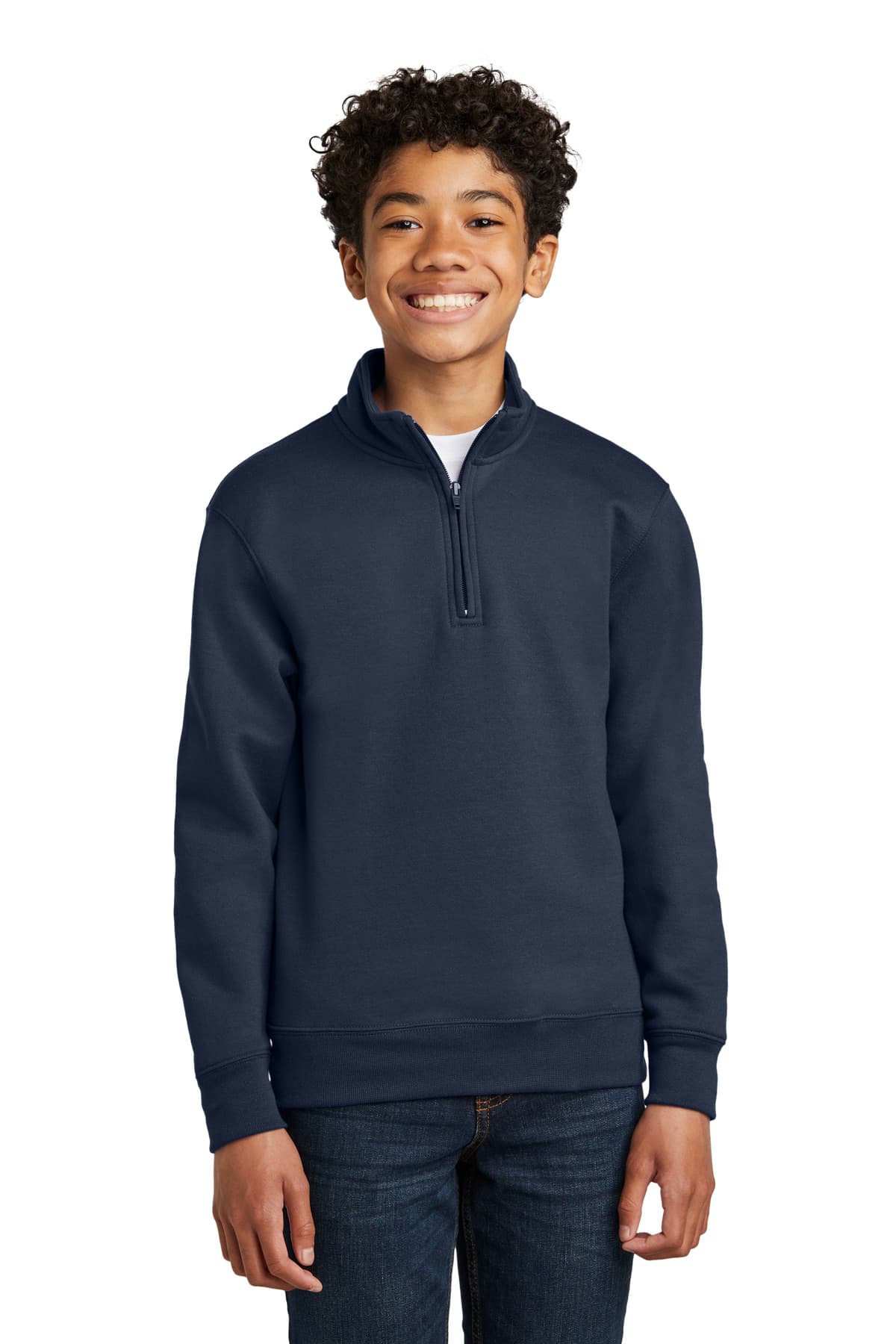 Port & Co ™ Youth Core Fleece 1/4-Zip Pullover Sweatshirt PC78YQ thumbnail 2