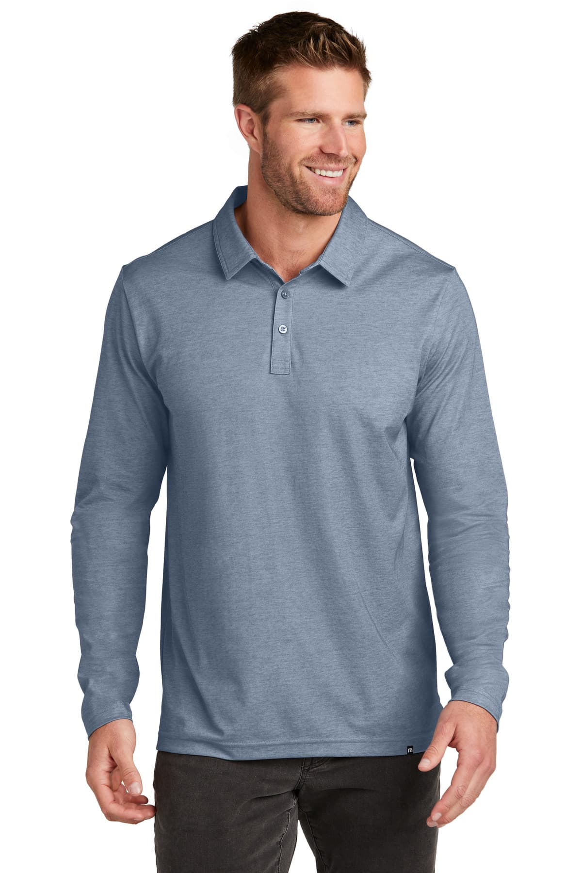 TravisMathew Oceanside Heather Long Sleeve Polo TM1MZ343 thumbnail 4