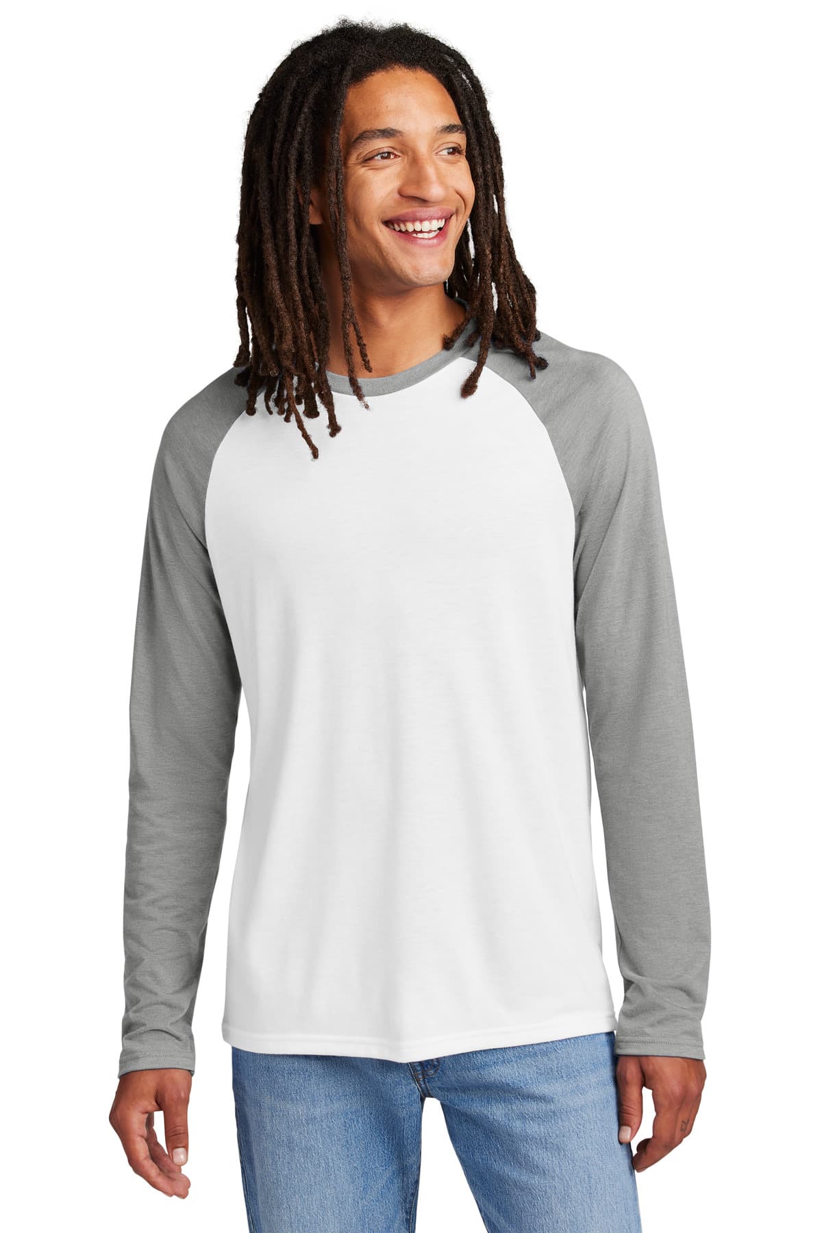 Allmade ® Unisex Tri-Blend Long Sleeve Colorblock Raglan AL6009 thumbnail 2