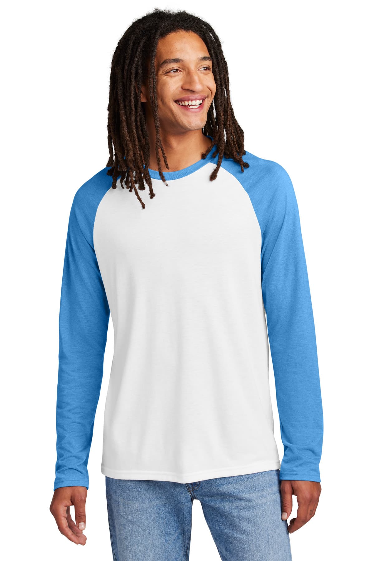 Allmade ® Unisex Tri-Blend Long Sleeve Colorblock Raglan AL6009 thumbnail 3