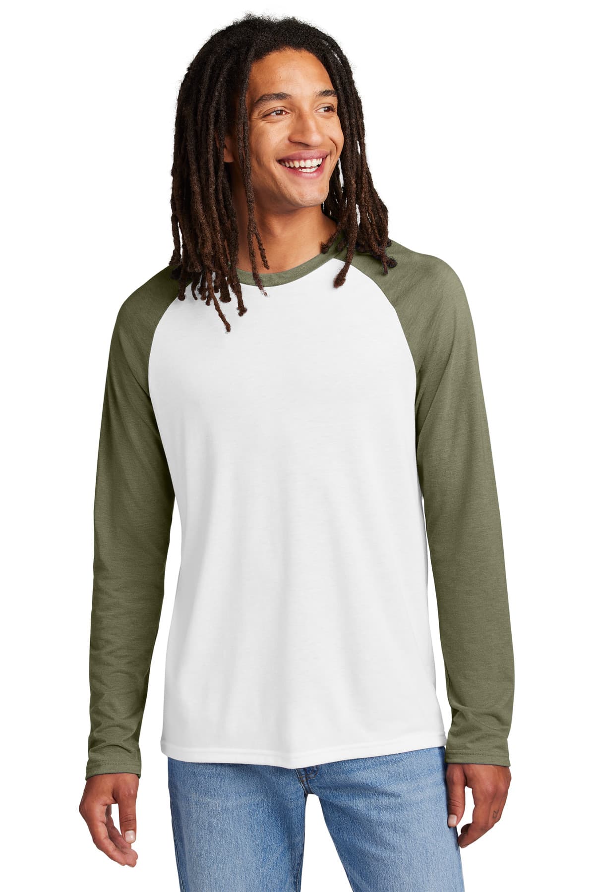 Allmade ® Unisex Tri-Blend Long Sleeve Colorblock Raglan AL6009 thumbnail 5