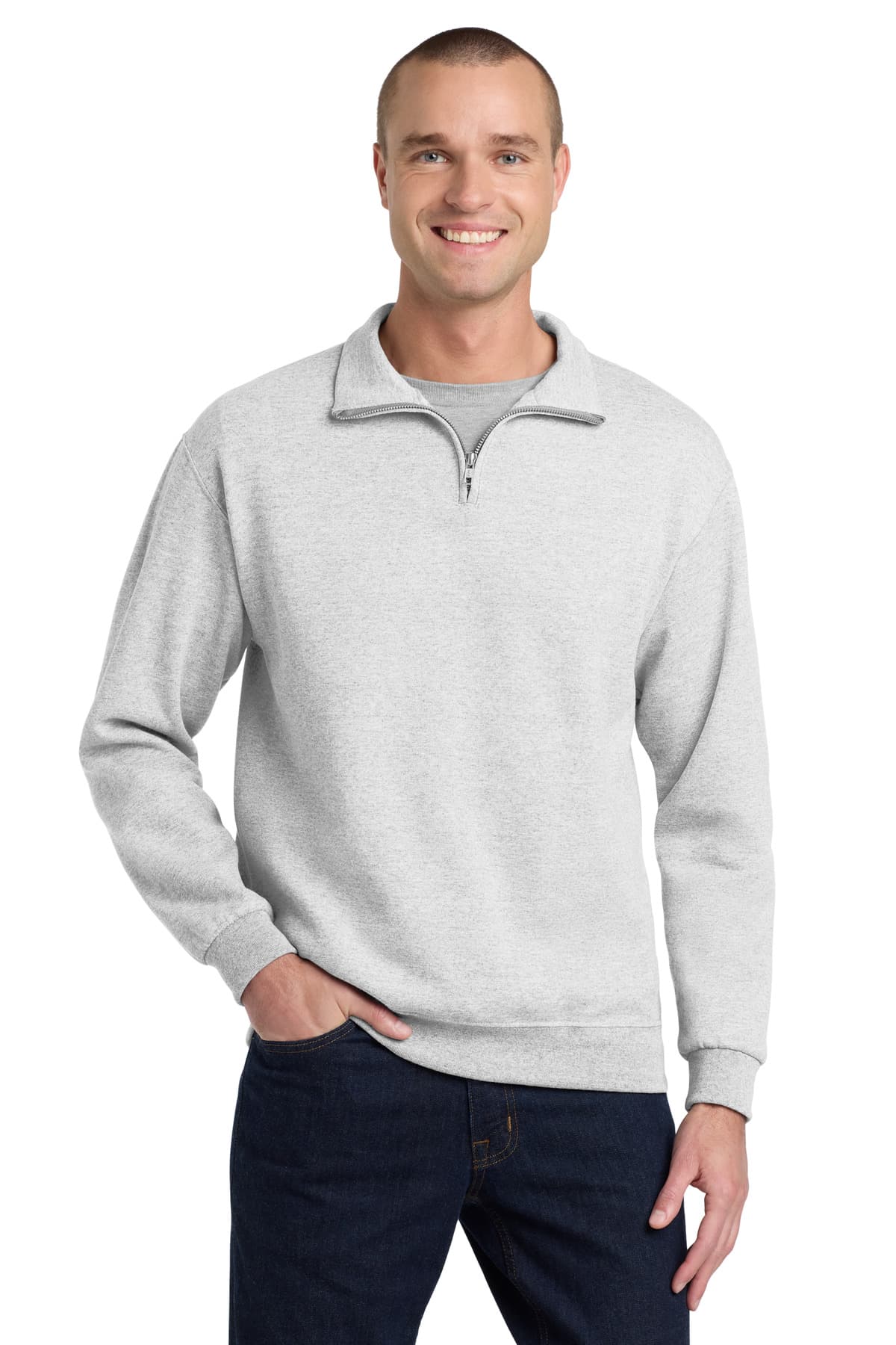 Jerzees ® - NuBlend ® 1/4-Zip Cadet Collar Sweatshirt. 995M thumbnail 3