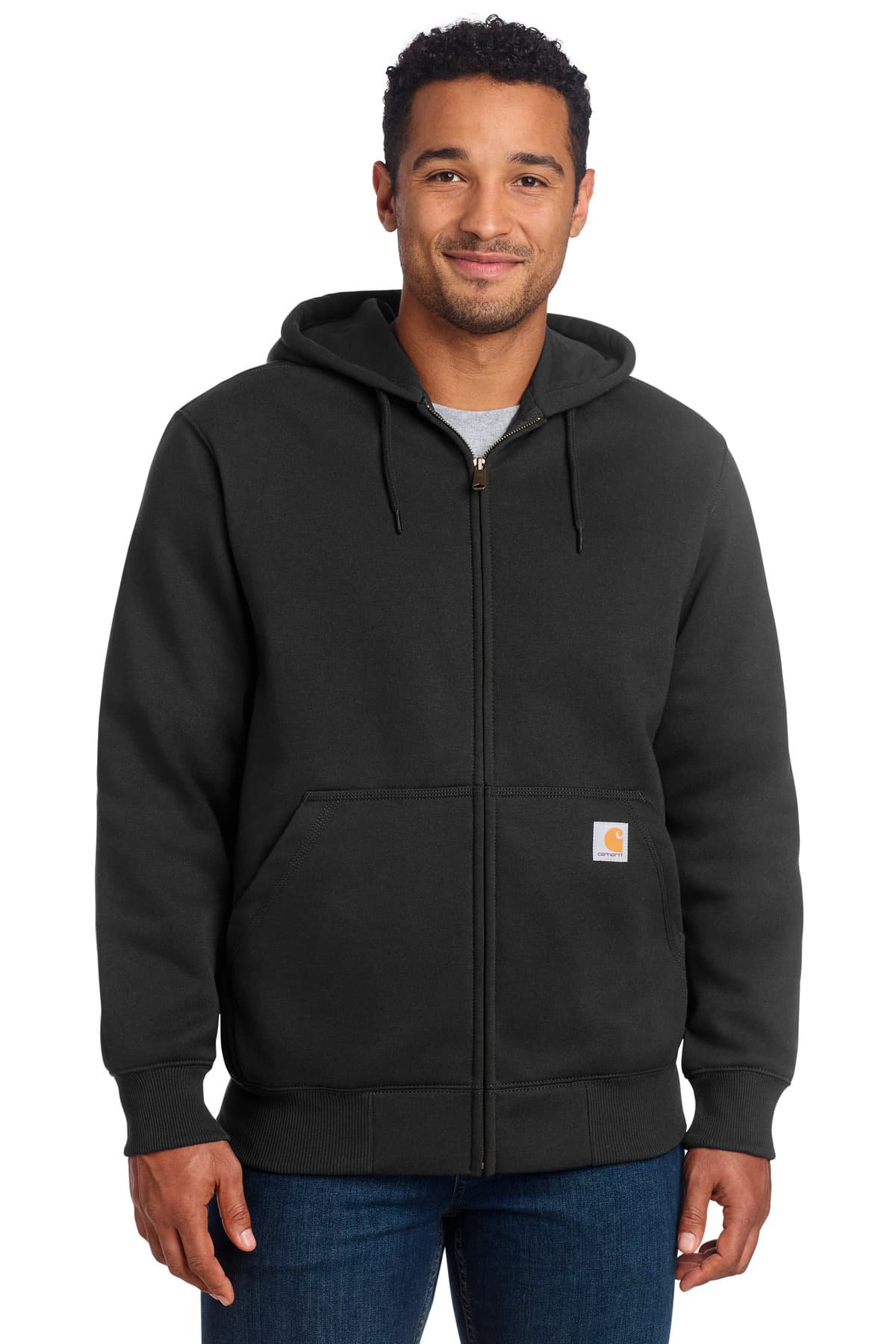 Carhartt ® Rain Defender ® Paxton Heavyweight Hooded Zip-Front Sweatshirt. CT100614 thumbnail 2
